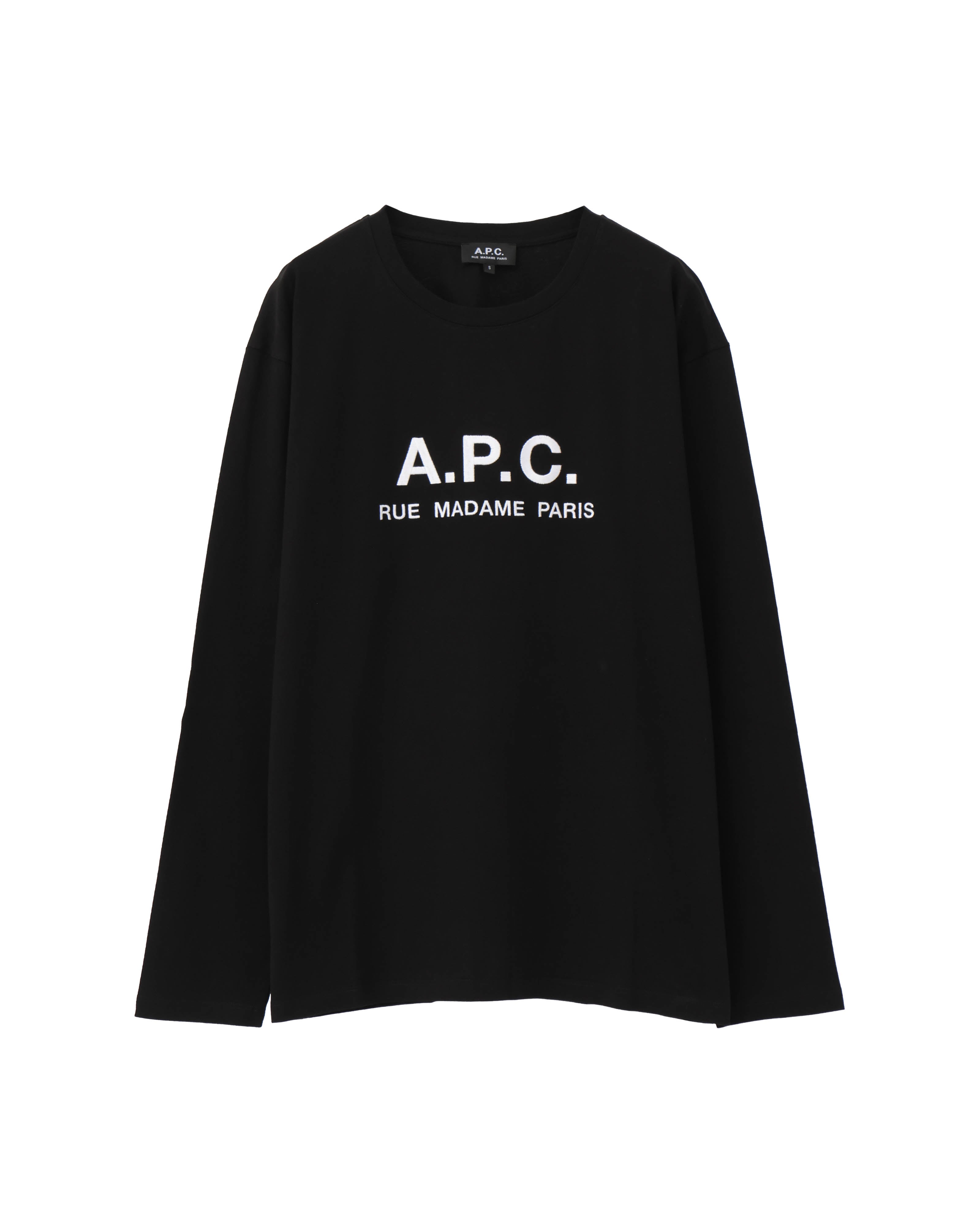 トップス A.P.C. LONG SLEEVE PETITE RUE MADAME H T-SHIRT RUE MADAME H MANCHES LONGUES BLACK – TIME AFTER TIME