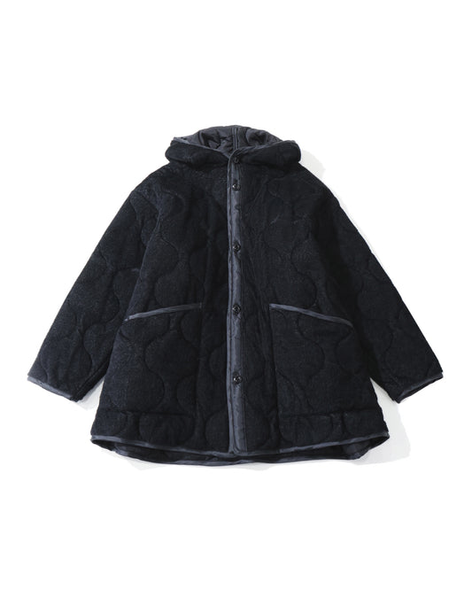 FLEECE QUILTED HOODED JACKET 17598