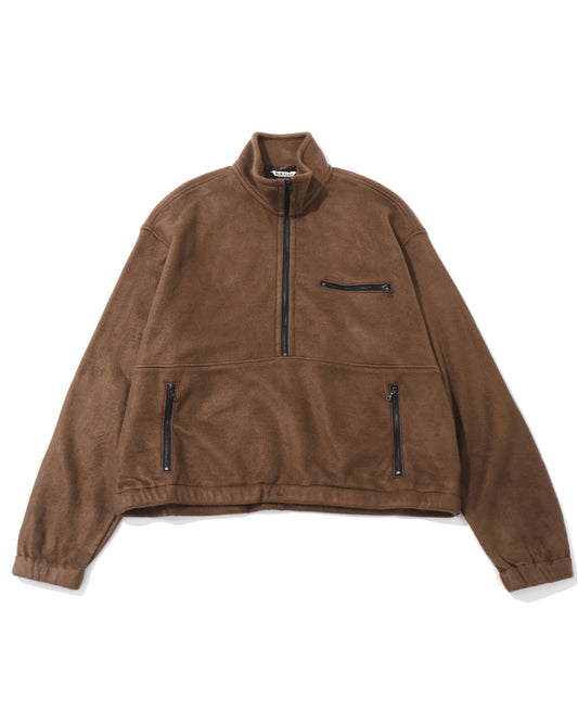 PURE SILK COMFORT FLEECE HALF ZIP P/O