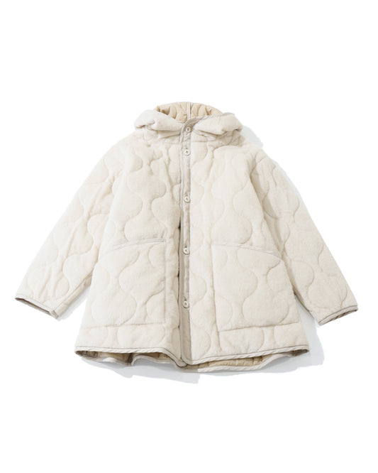 FLEECE QUILTED HOODED JACKET 17598