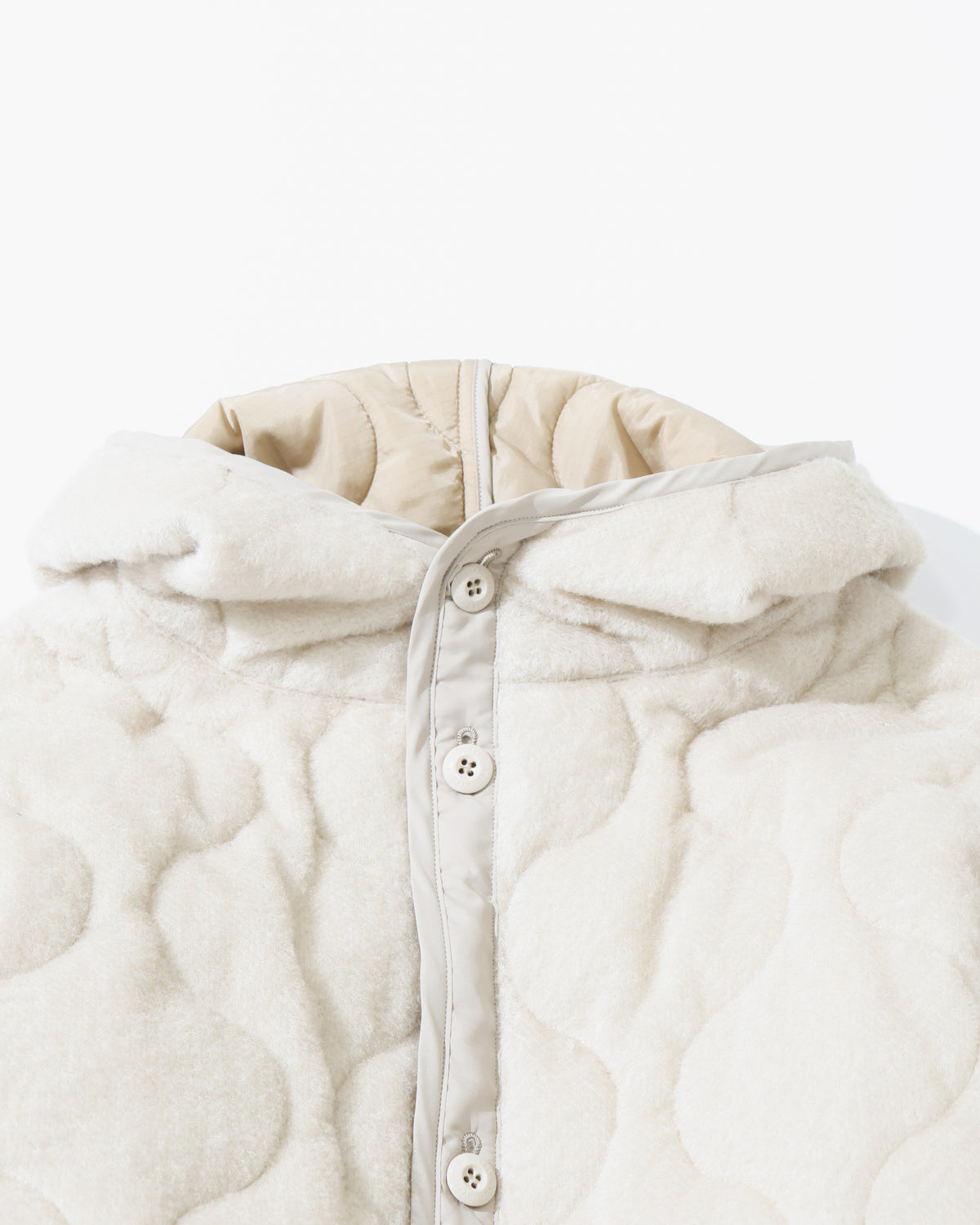 FLEECE QUILTED HOODED JACKET 17598