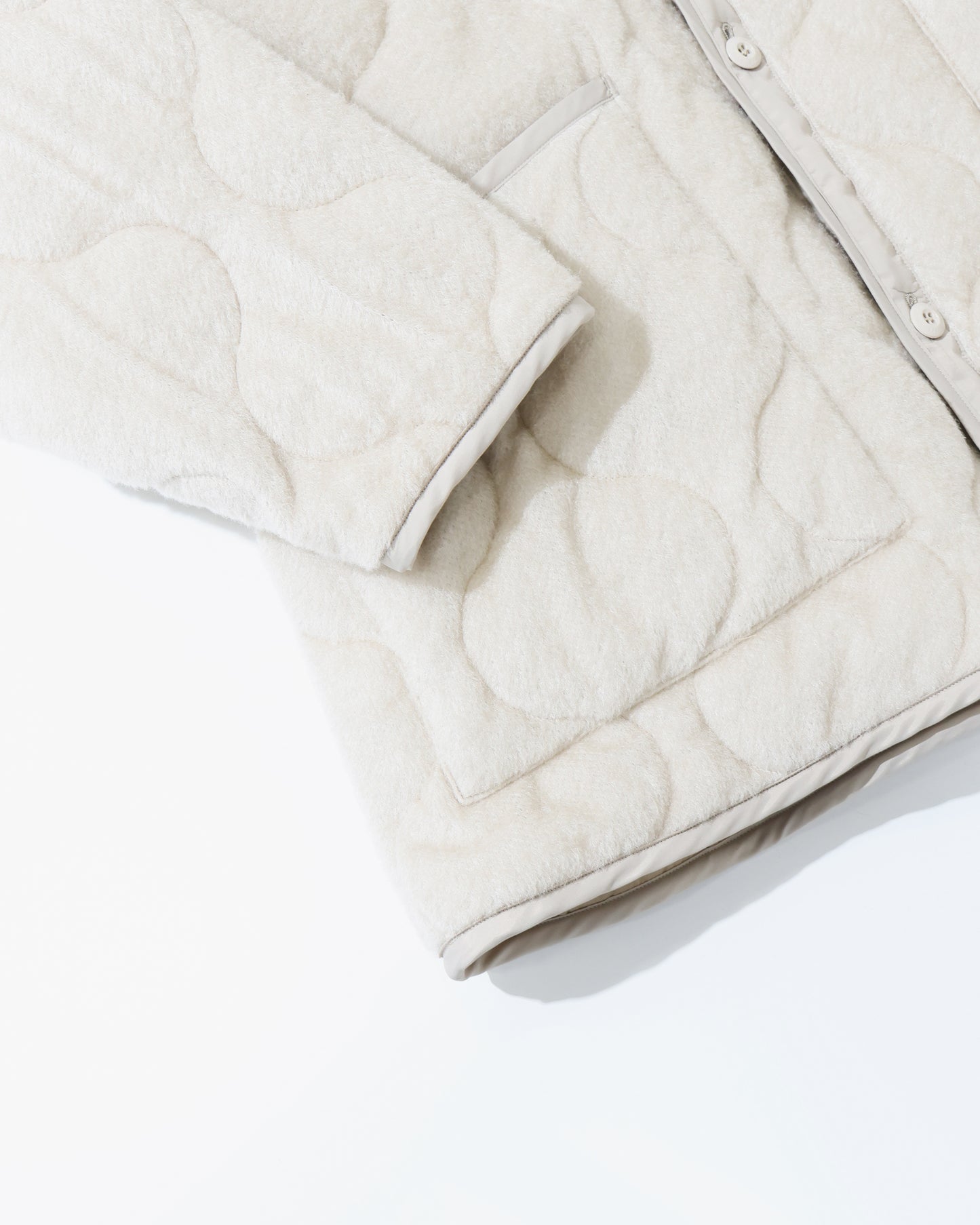 FLEECE QUILTED HOODED JACKET 17598