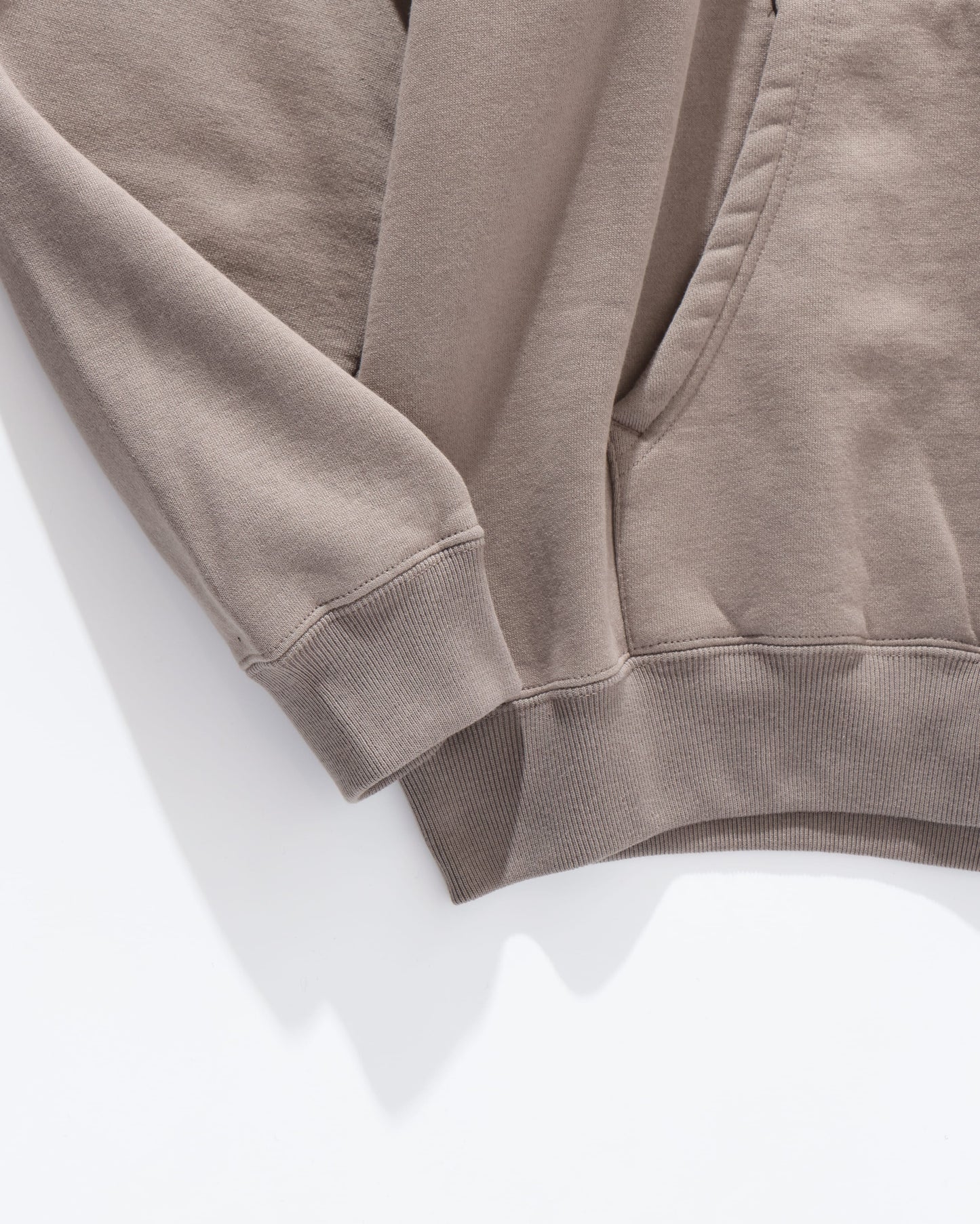 SMOOTH SOFT SWEAT P/O PARKA OLIVE BROWN