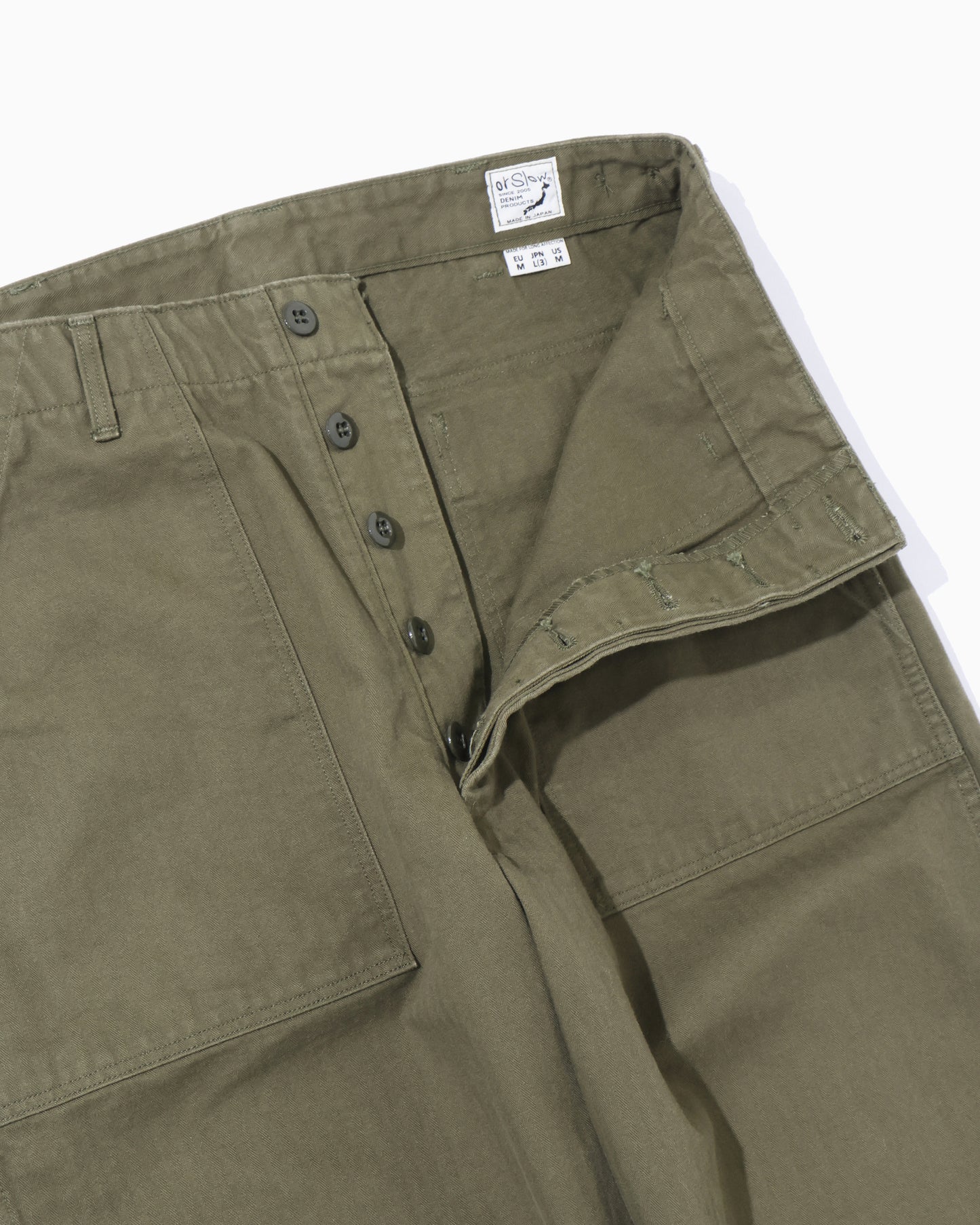 HERRINGBONE VINTAGE FIT FATIGUE PANTS