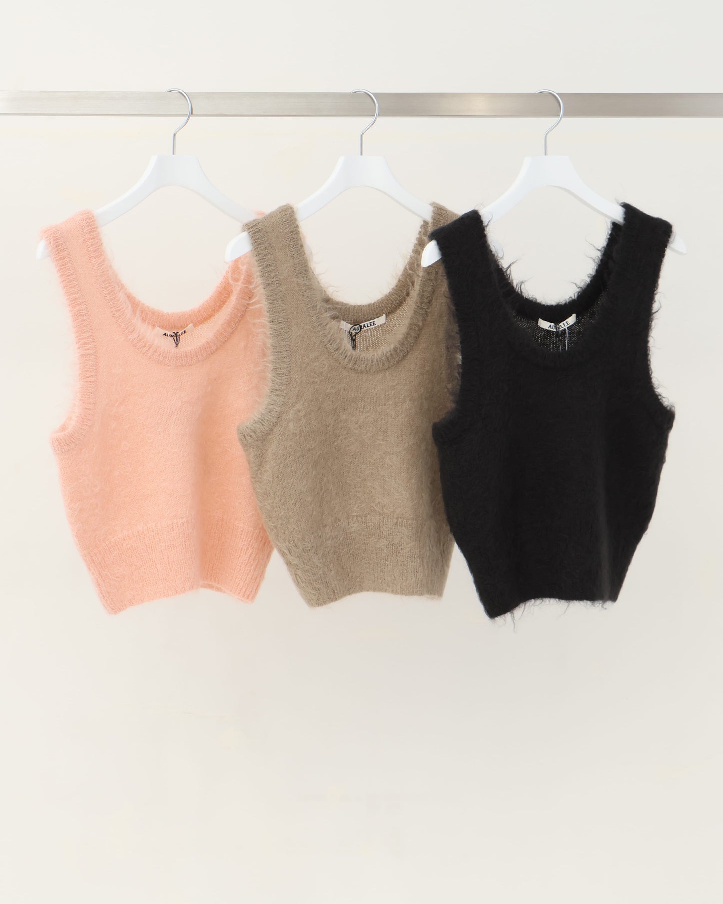 BRUSHED SUPER KID MOHAIR KNIT TANK