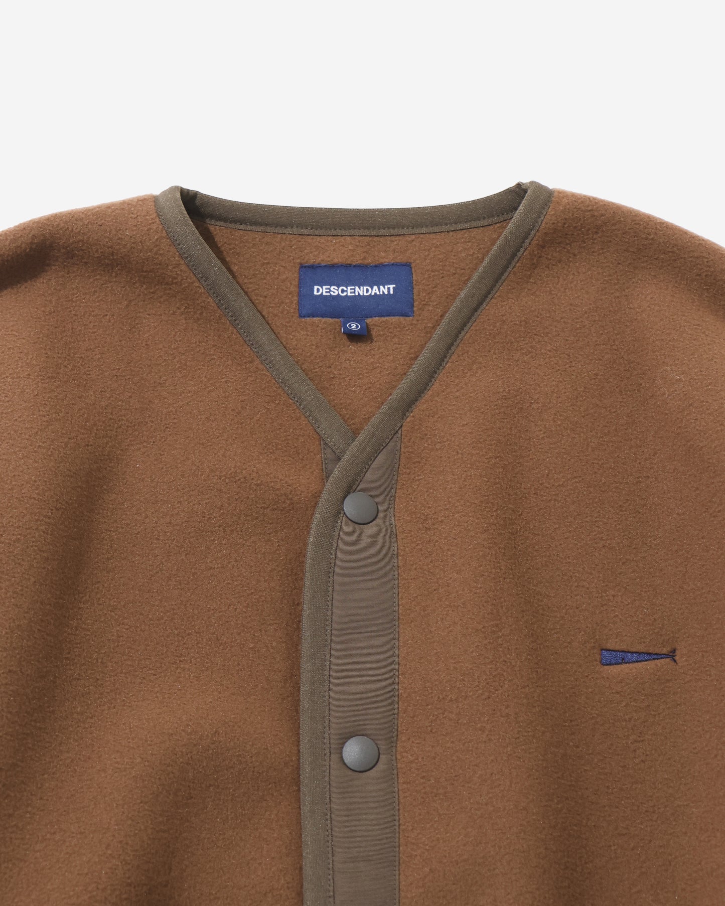 KNOT FLEECE CARDIGAN  BROWN