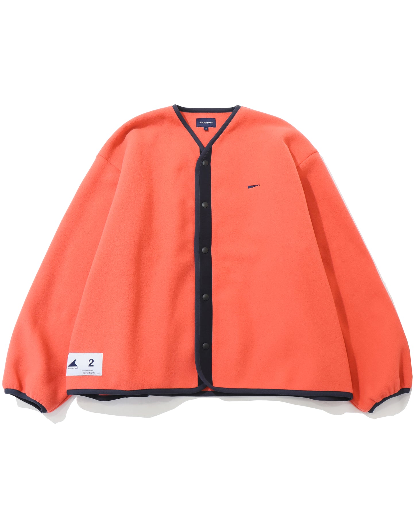 KNOT FLEECE CARDIGAN  ORANGE