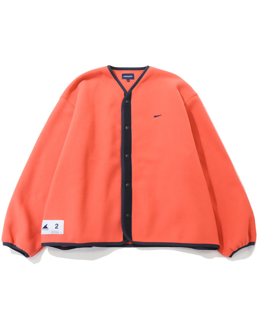 KNOT FLEECE CARDIGAN  ORANGE