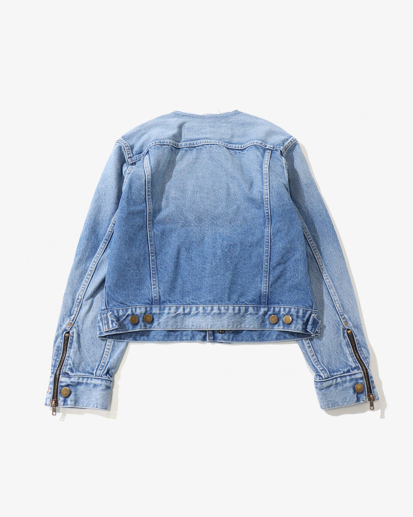Used Denim Zip Jacket