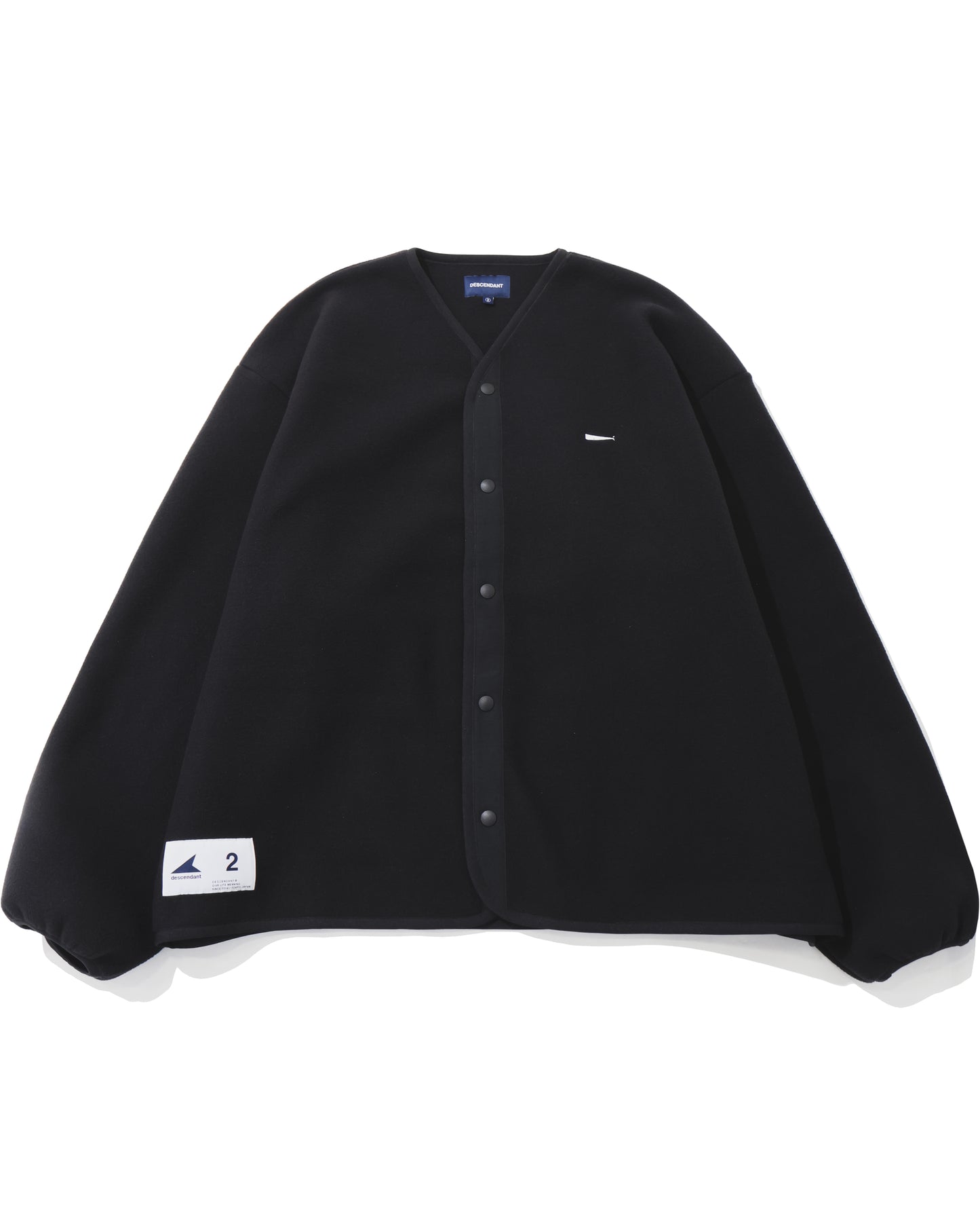 KNOT FLEECE CARDIGAN  BLACK