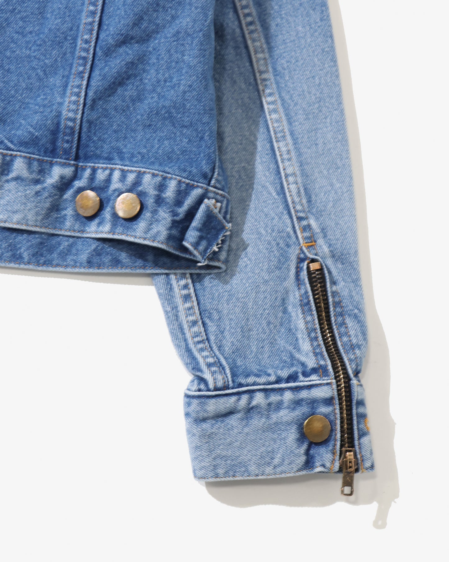 Used Denim Zip Jacket