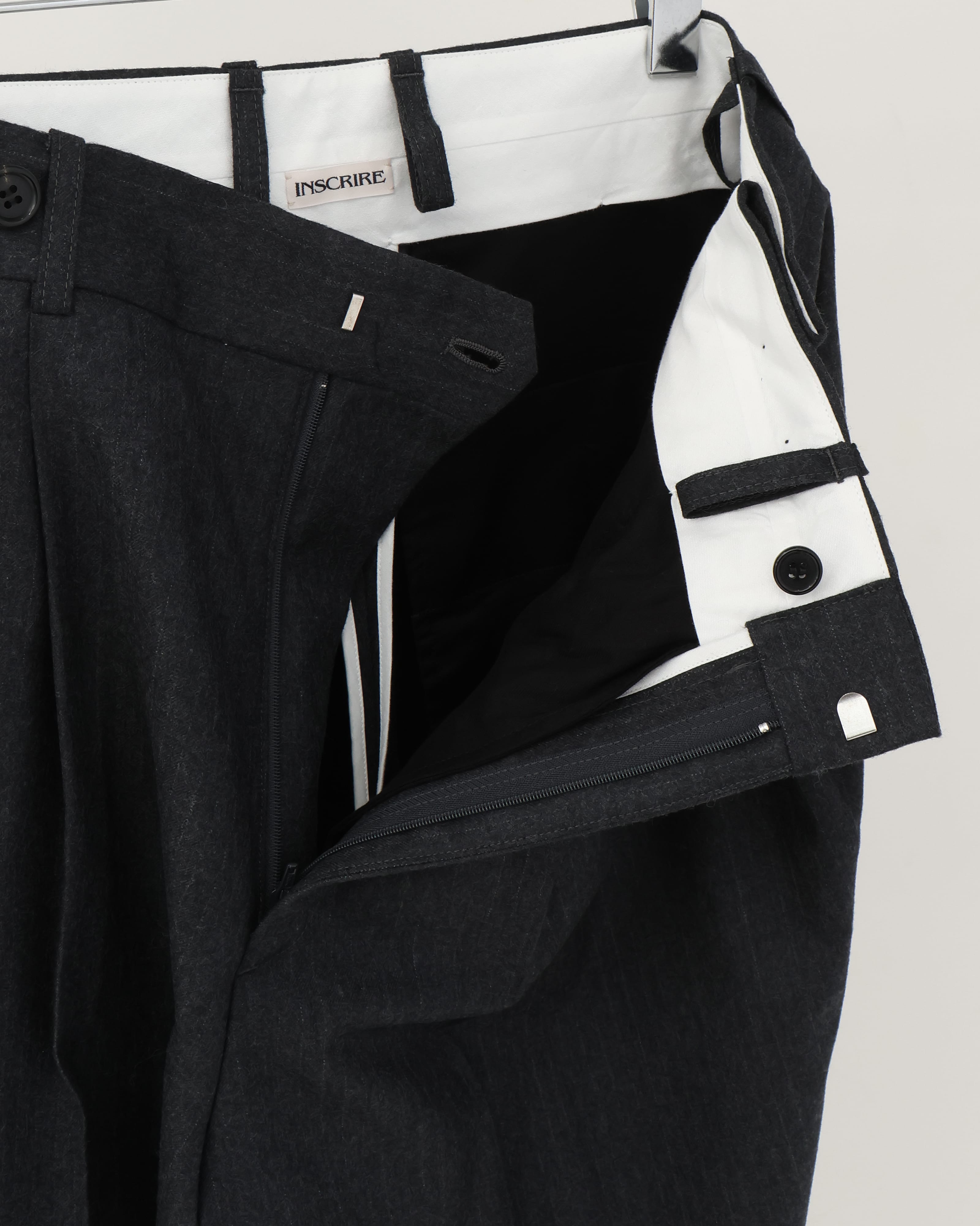 INSCRIRE】WOOL GABARDINE TRANSFORM PANTS