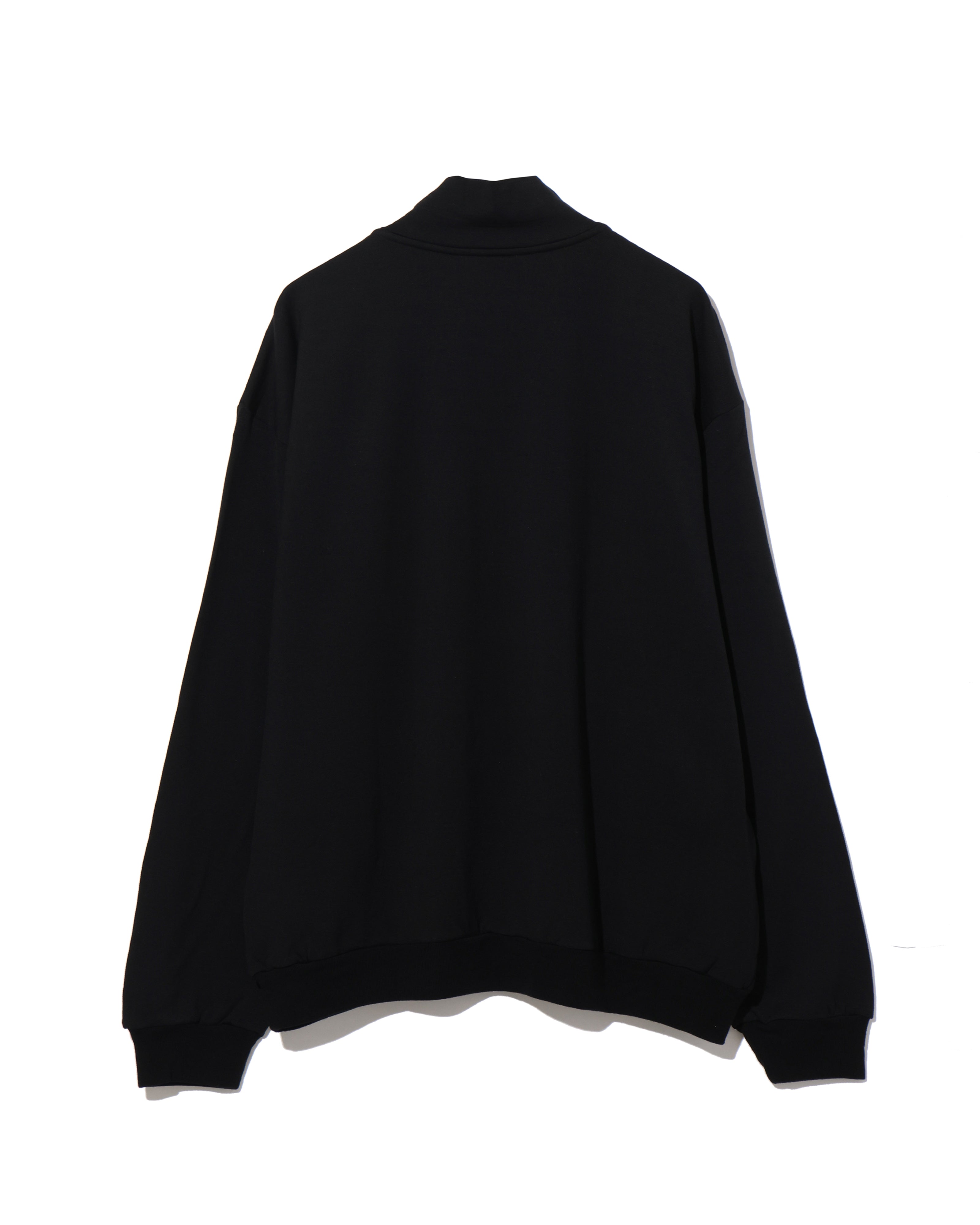 LIGHT WOOL SWEAT HALF ZIP P/O BLACK – TIME AFTER TIME