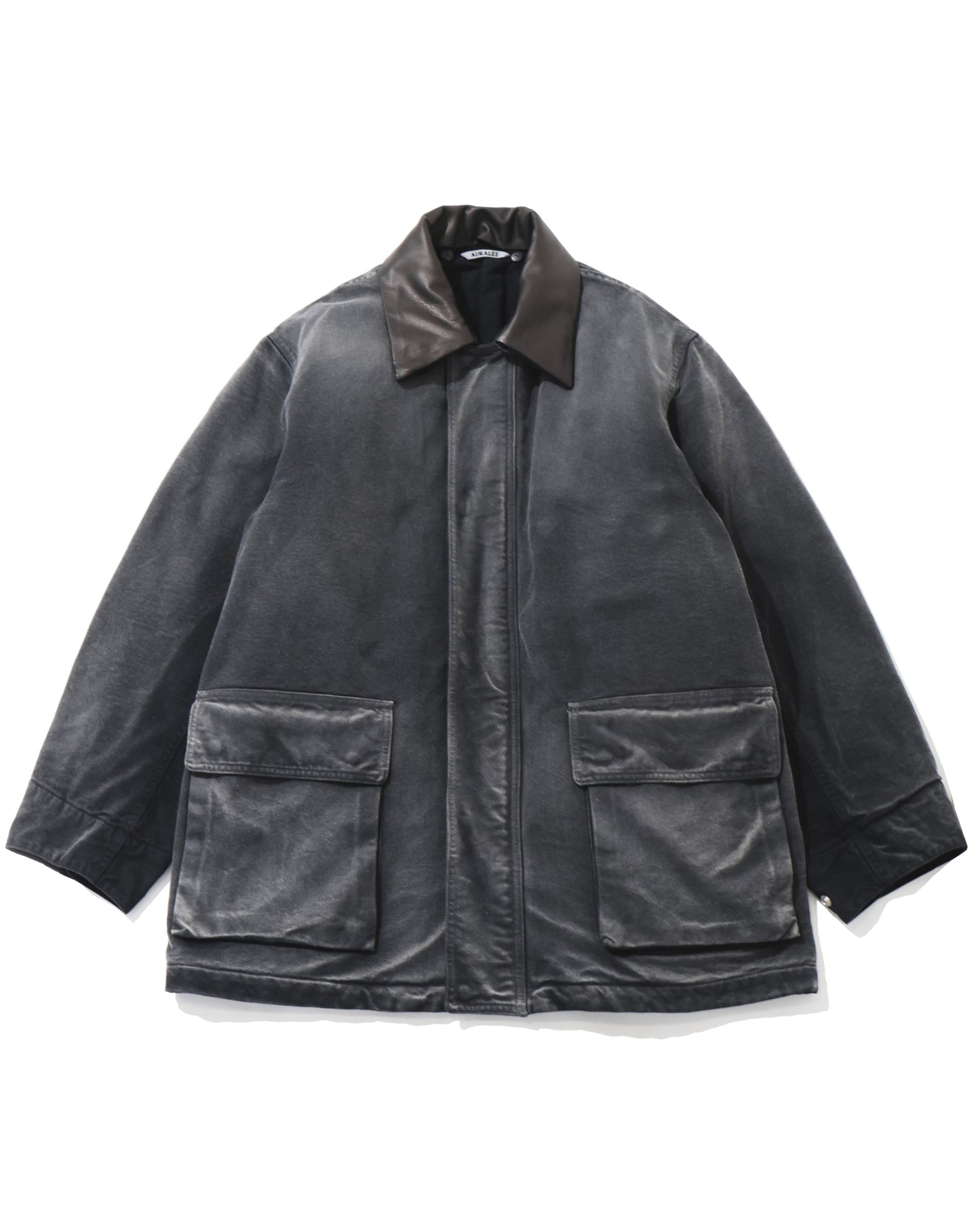 PRODUCT DYED ORGANIC COTTON DUCK BLOUSON FADED BLACK