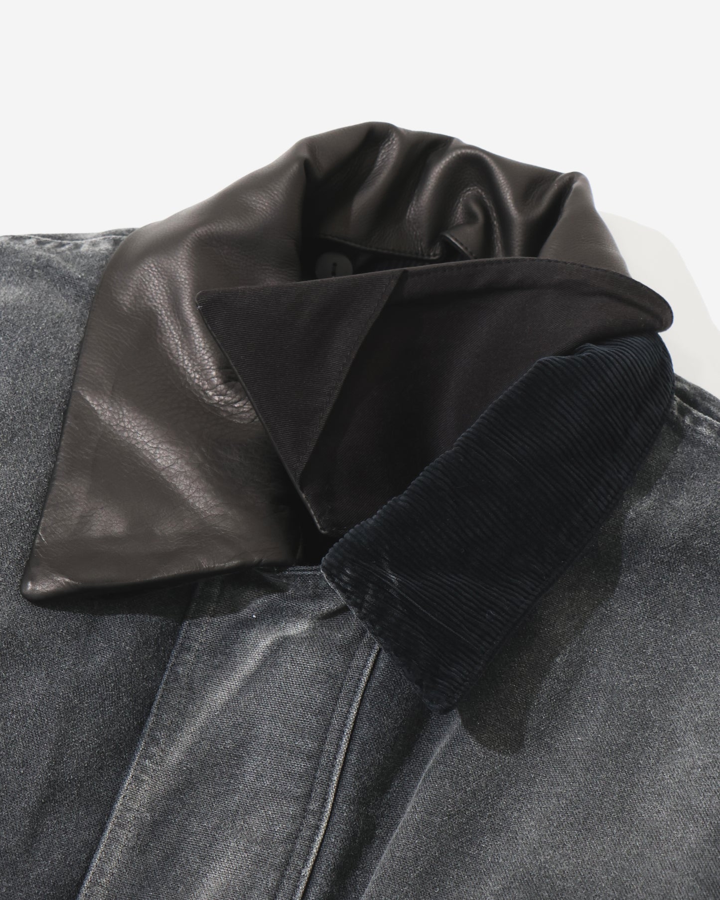 PRODUCT DYED ORGANIC COTTON DUCK BLOUSON FADED BLACK