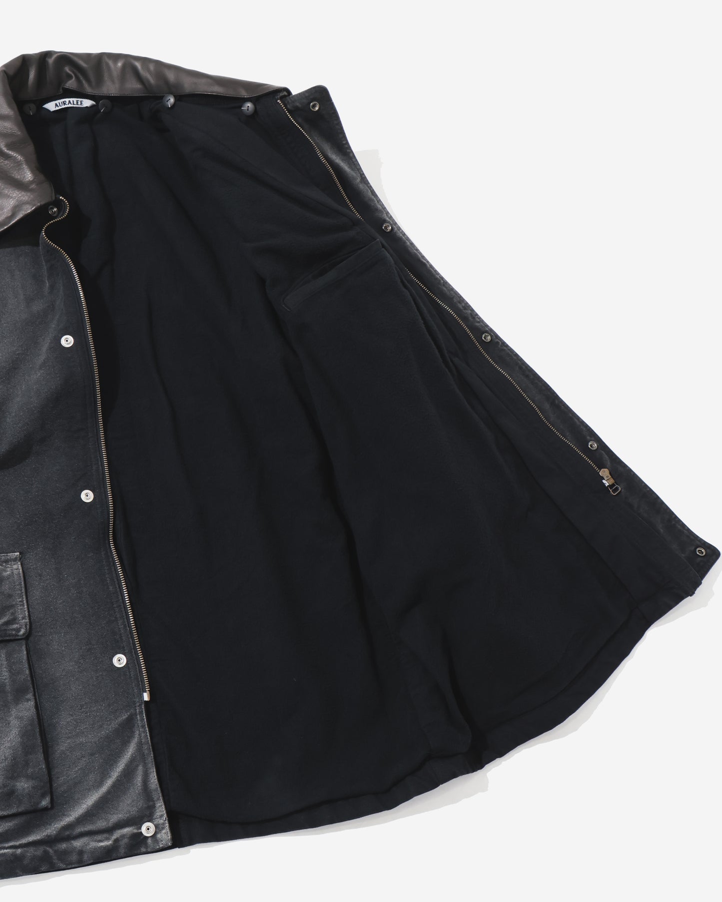 PRODUCT DYED ORGANIC COTTON DUCK BLOUSON FADED BLACK