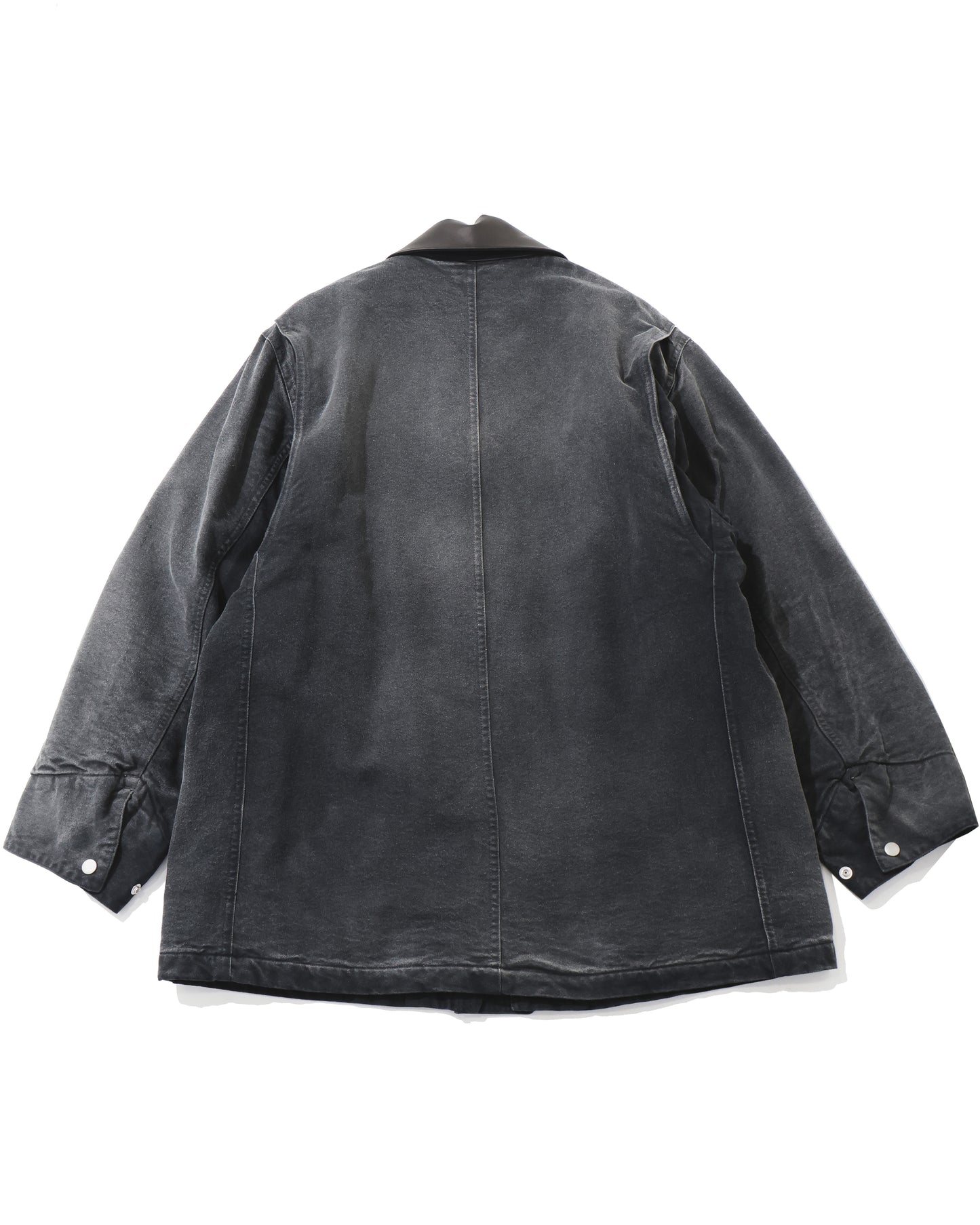 PRODUCT DYED ORGANIC COTTON DUCK BLOUSON FADED BLACK