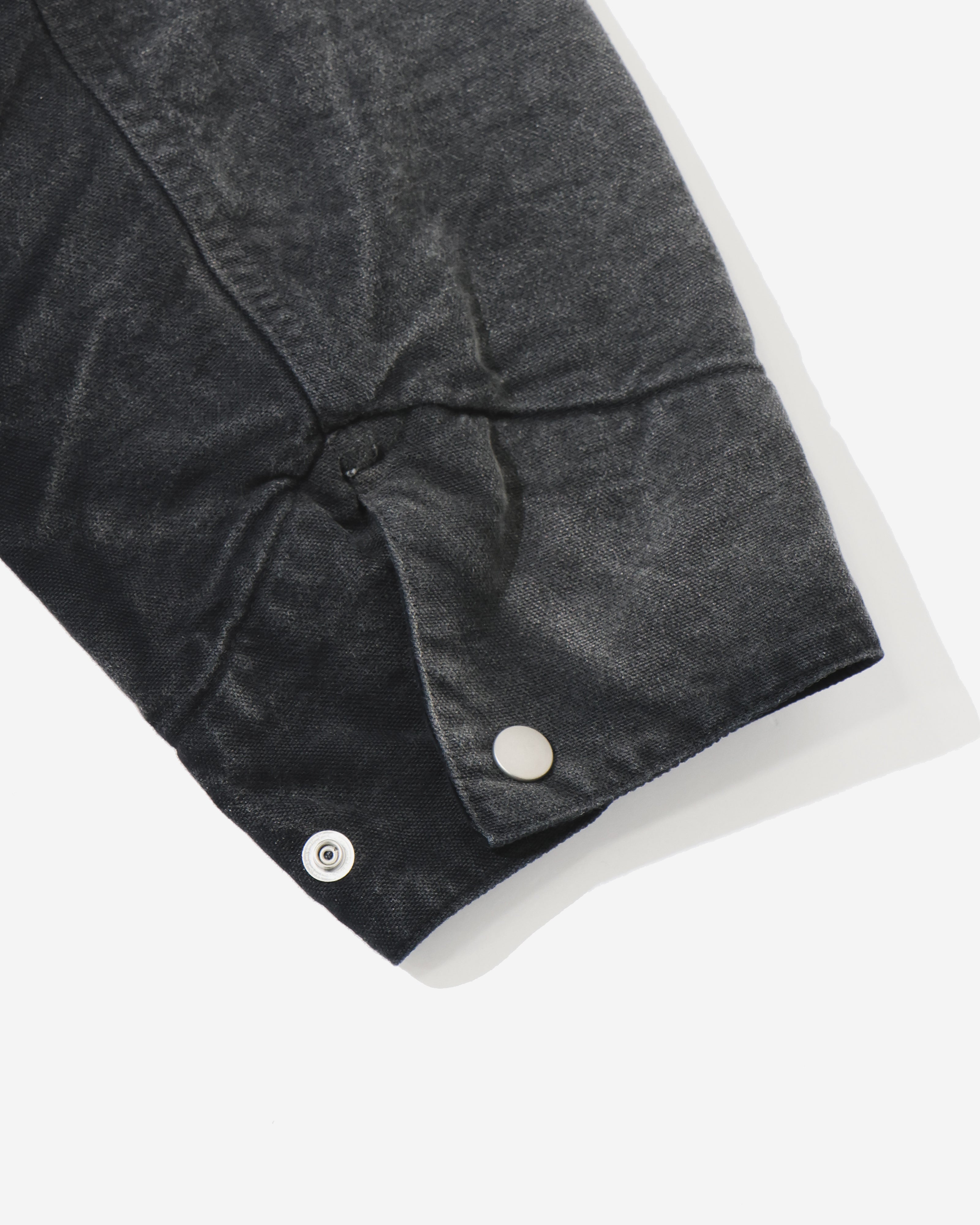 PRODUCT DYED ORGANIC COTTON DUCK BLOUSON FADED BLACK – TIME AFTER TIME