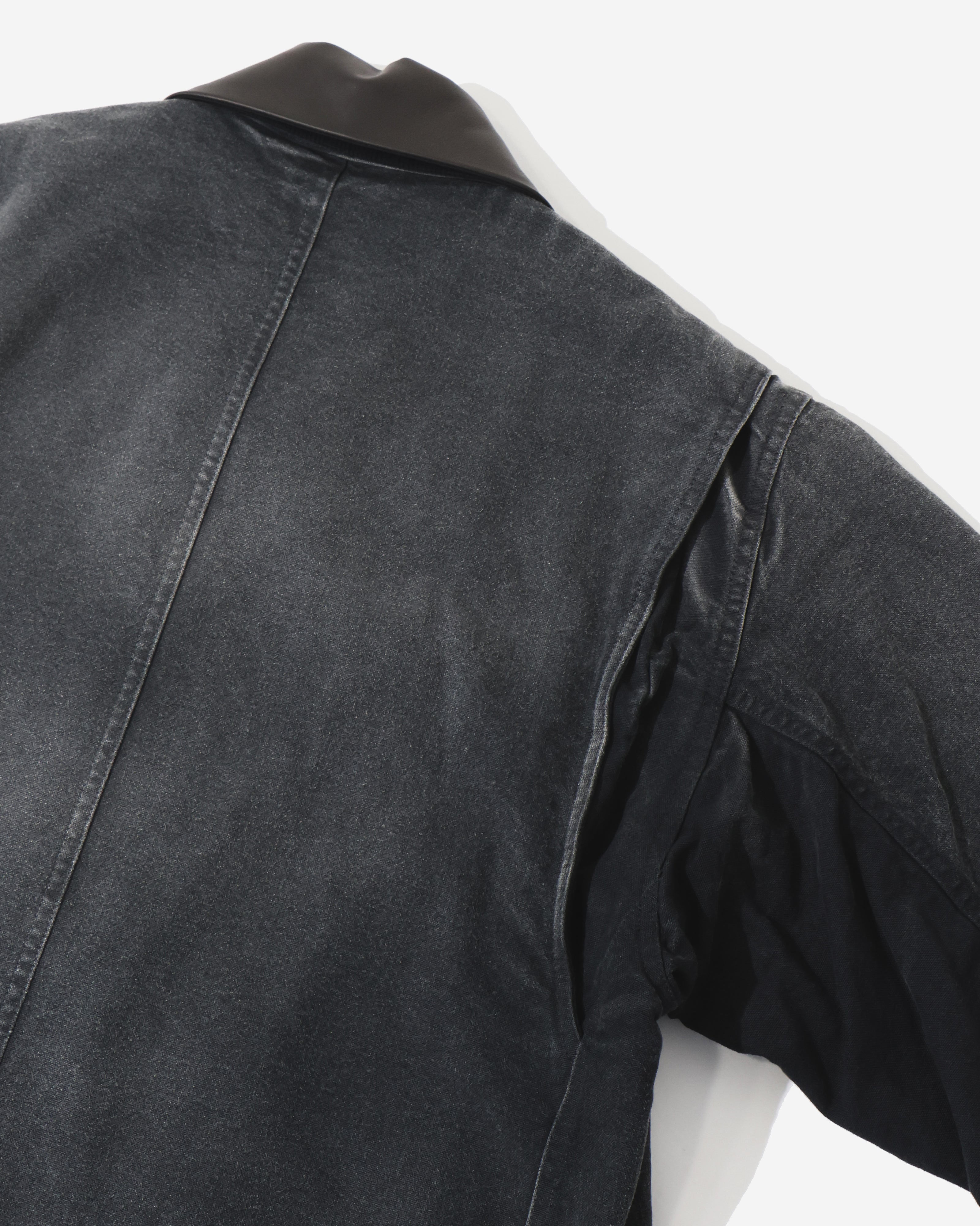 PRODUCT DYED ORGANIC COTTON DUCK BLOUSON FADED BLACK – TIME AFTER TIME