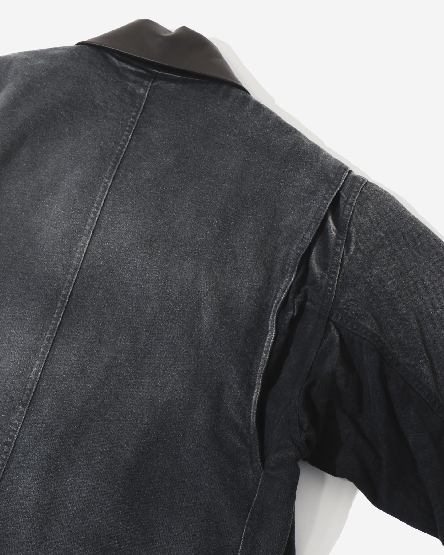 PRODUCT DYED ORGANIC COTTON DUCK BLOUSON FADED BLACK