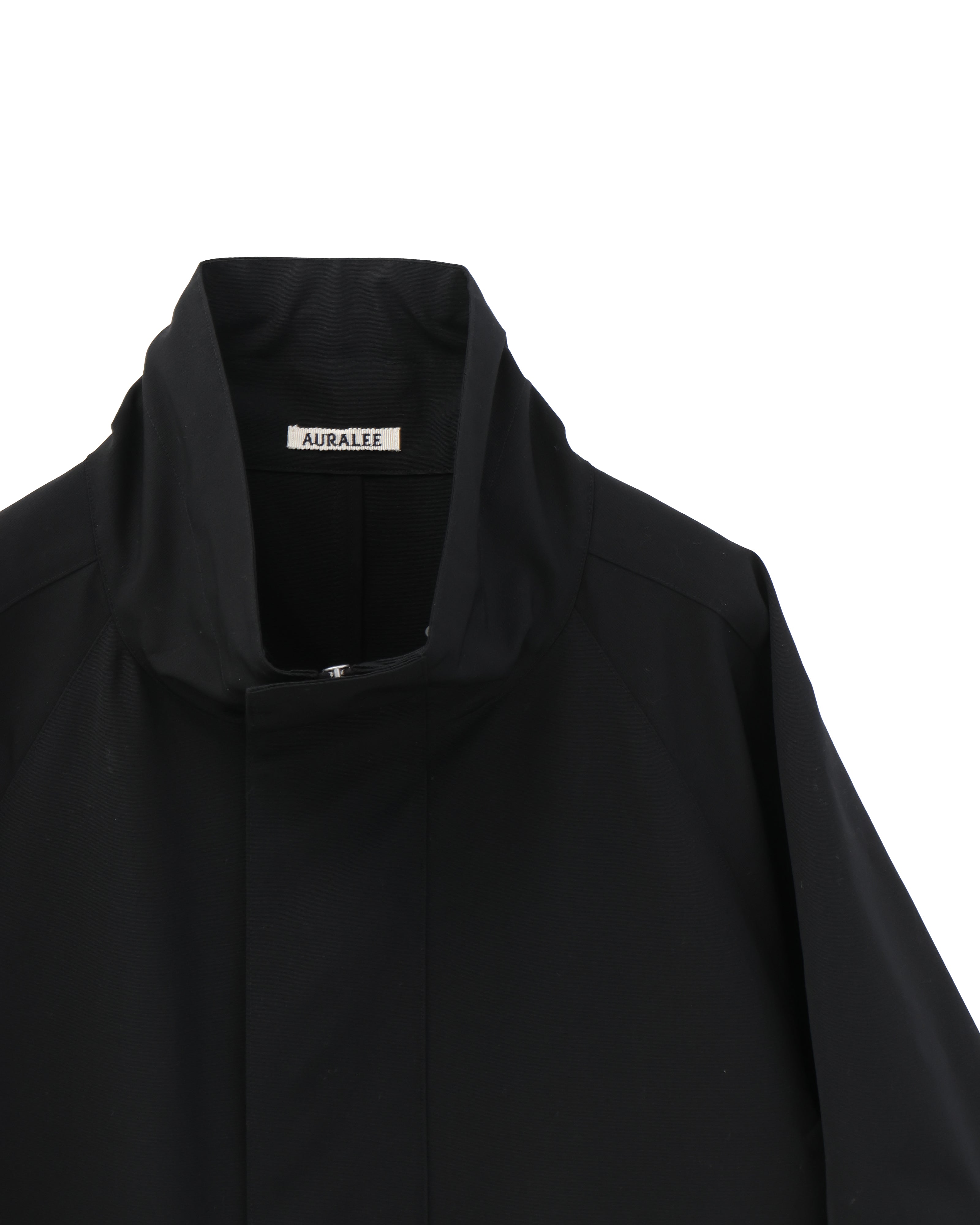 WOOL MAX CANVAS HIGH NECK ZIP BLOUSON BLACK – TIME AFTER TIME