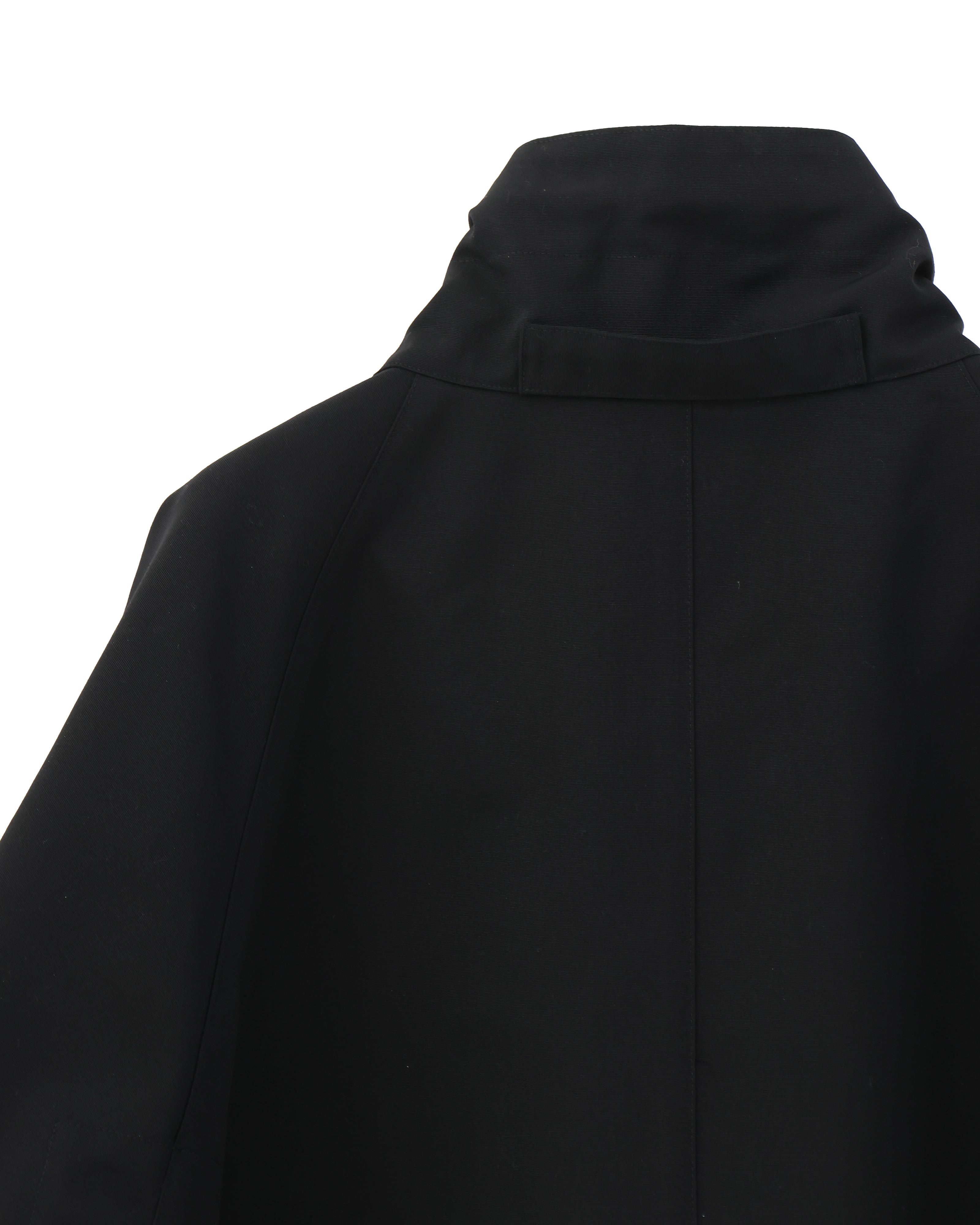WOOL MAX CANVAS HIGH NECK ZIP BLOUSON BLACK – TIME AFTER TIME