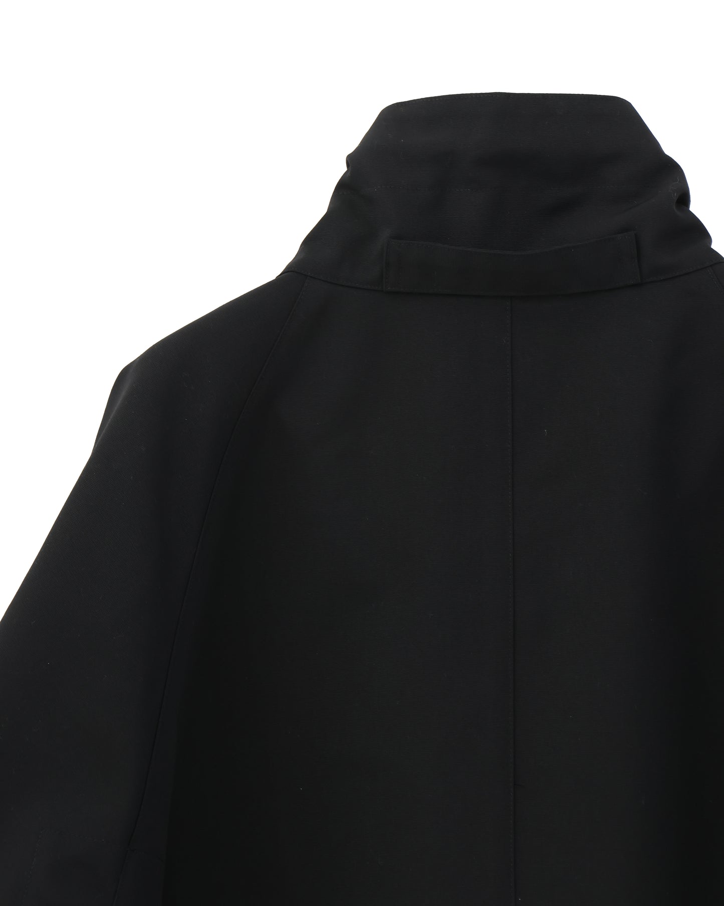 WOOL MAX CANVAS HIGH NECK ZIP BLOUSON BLACK