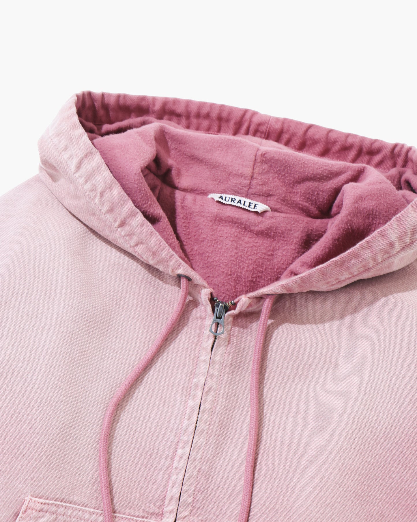 PRODUCT DYED ORGANIC COTTON DUCK SHORT ZIP PARKA FADED BURGUNDY