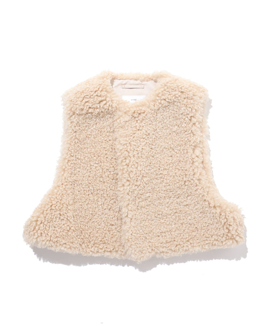 FAUX SHEARLING CROPPED VEST 17524