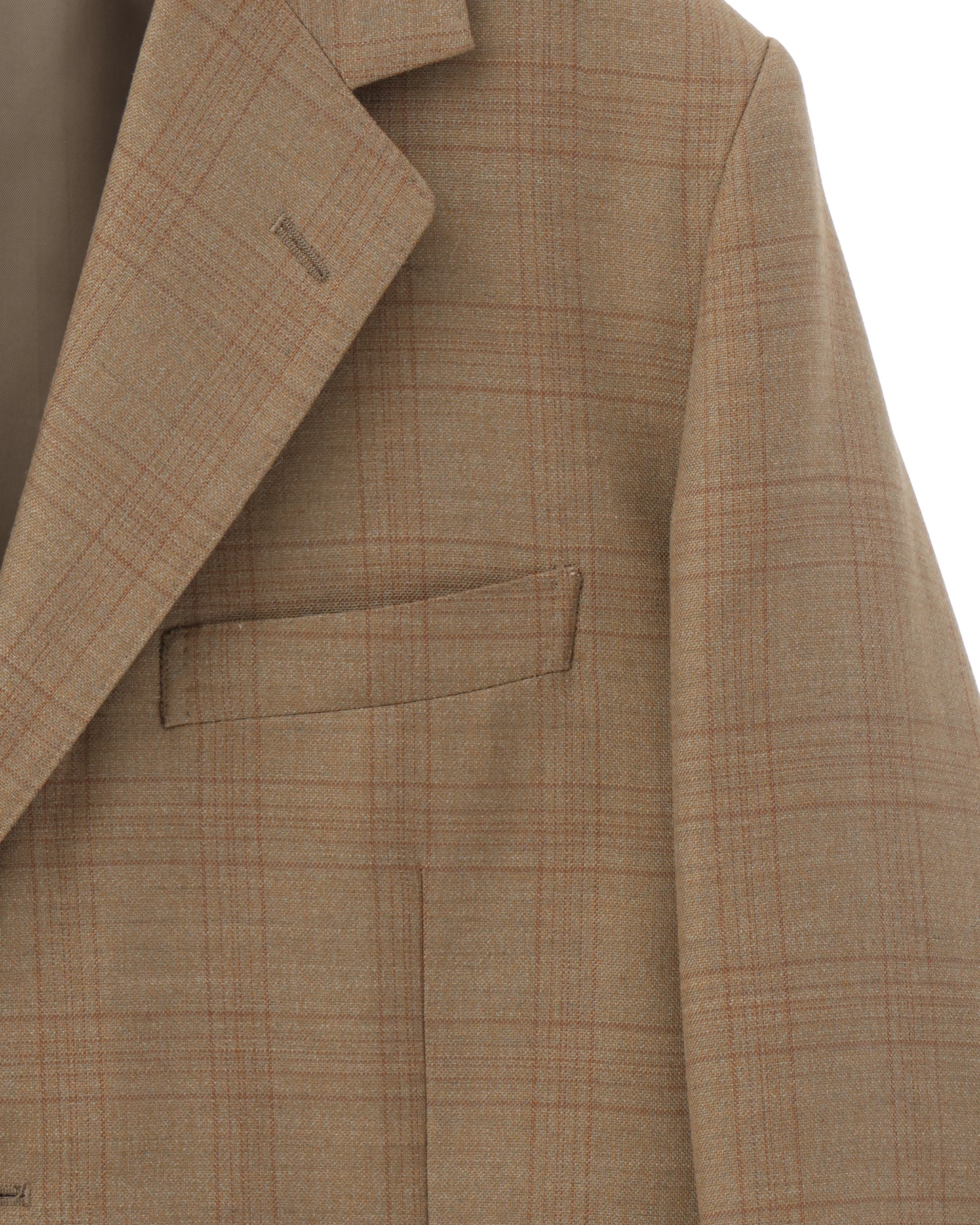 BLUEFACED WOOL JACKET BROWN CHECK