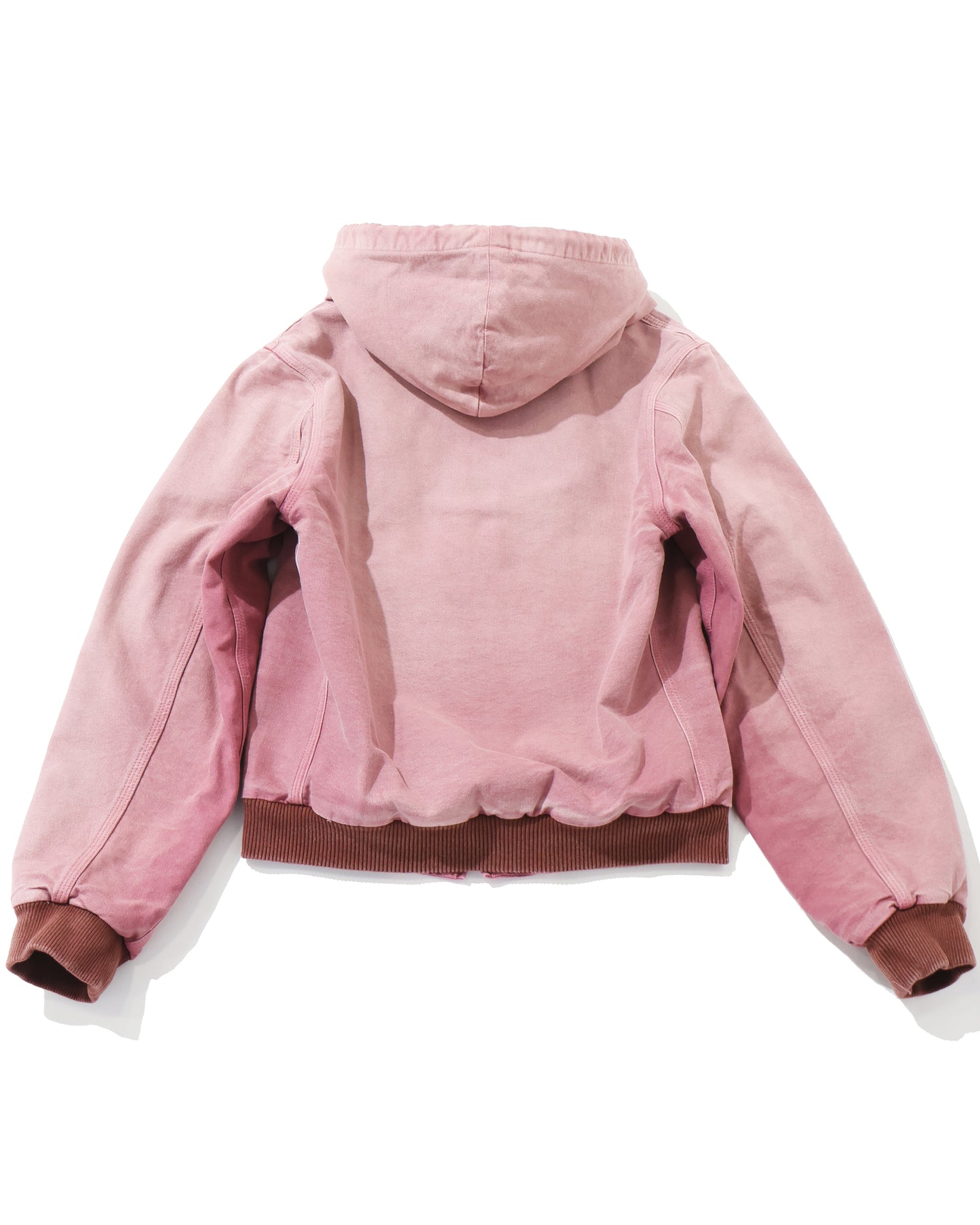 PRODUCT DYED ORGANIC COTTON DUCK SHORT ZIP PARKA FADED BURGUNDY