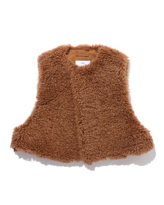 FAUX SHEARLING CROPPED VEST 17524