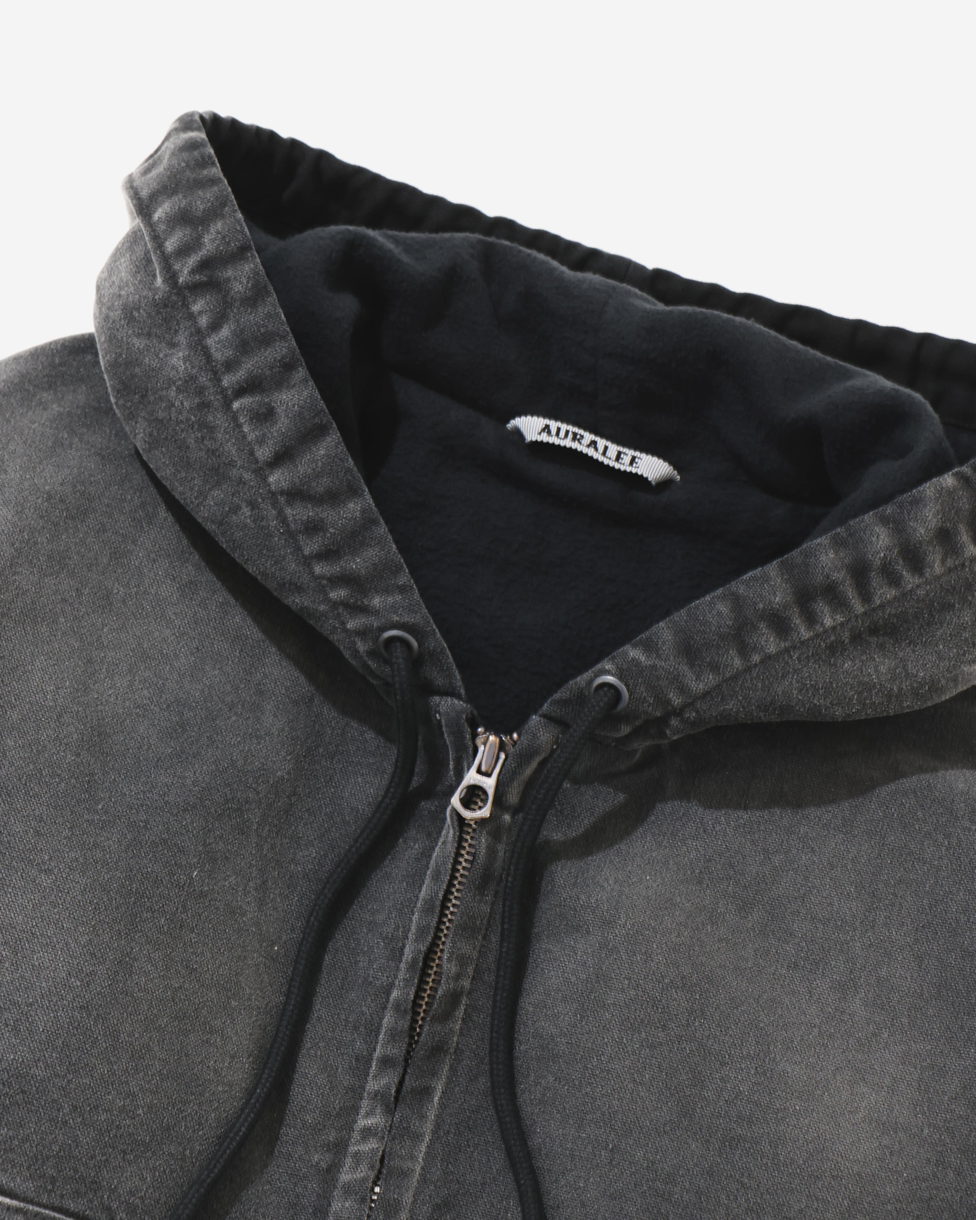 PRODUCT DYED ORGANIC COTTON DUCK SHORT ZIP PARKA FADED BLACK