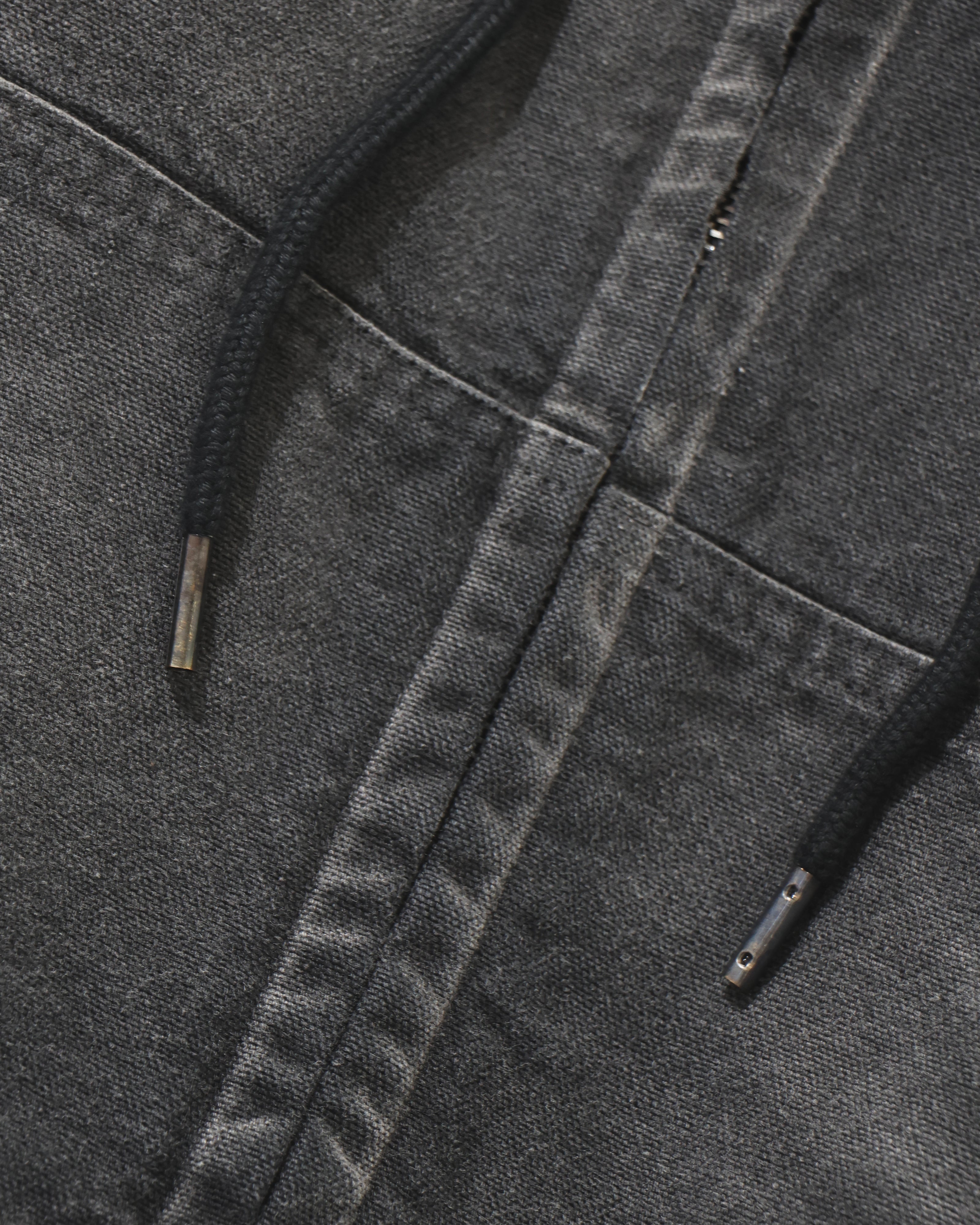 PRODUCT DYED ORGANIC COTTON DUCK SHORT ZIP PARKA FADED BLACK