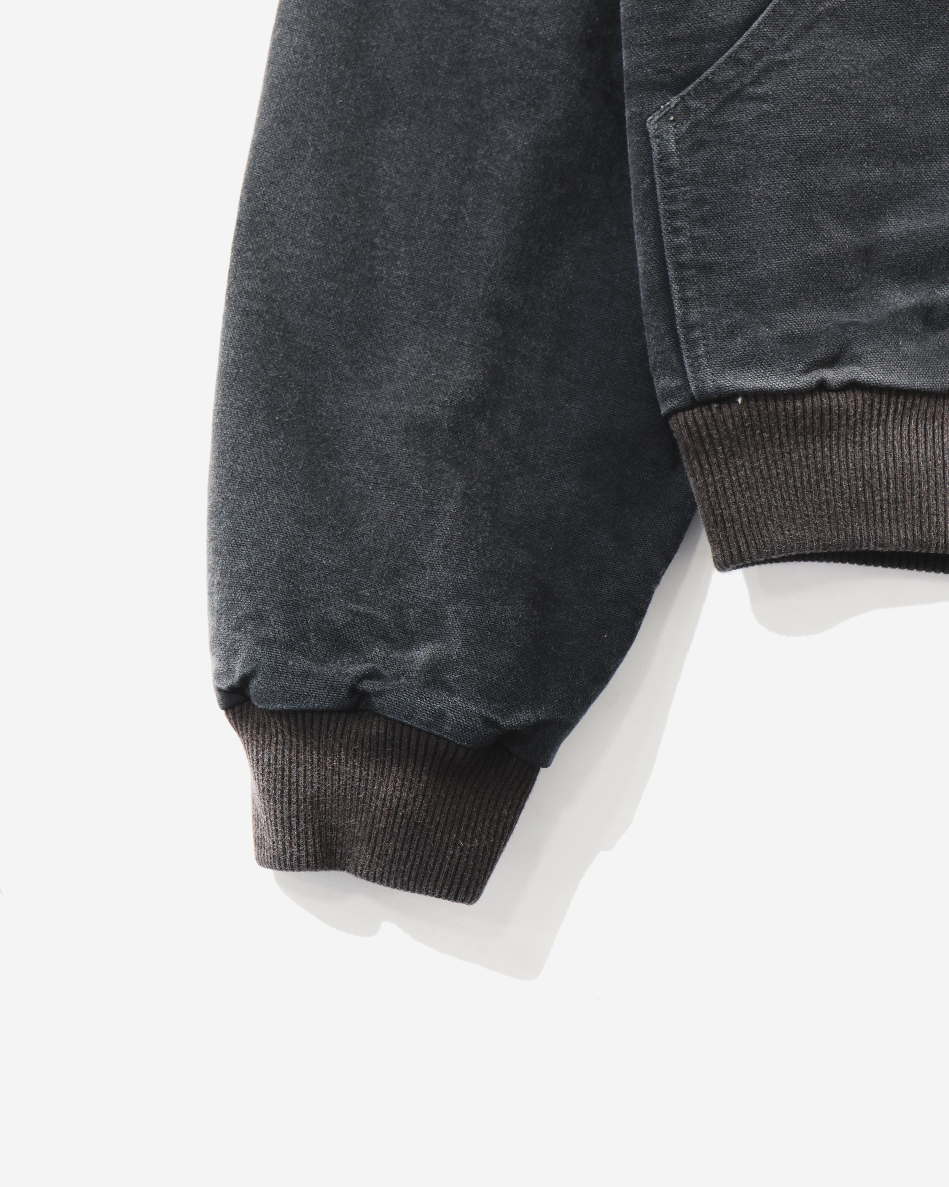 PRODUCT DYED ORGANIC COTTON DUCK SHORT ZIP PARKA FADED BLACK
