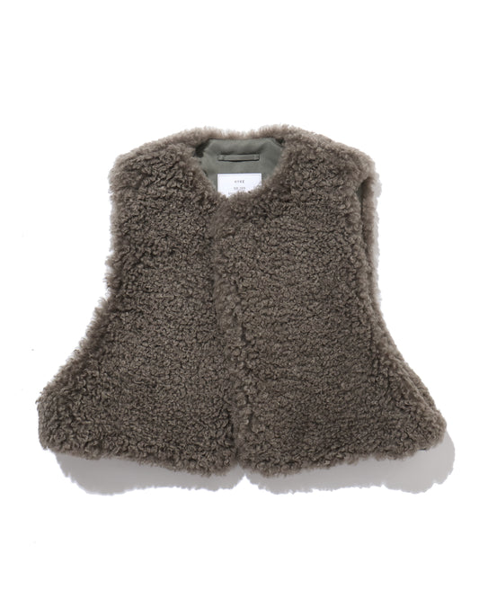 FAUX SHEARLING CROPPED VEST 17524