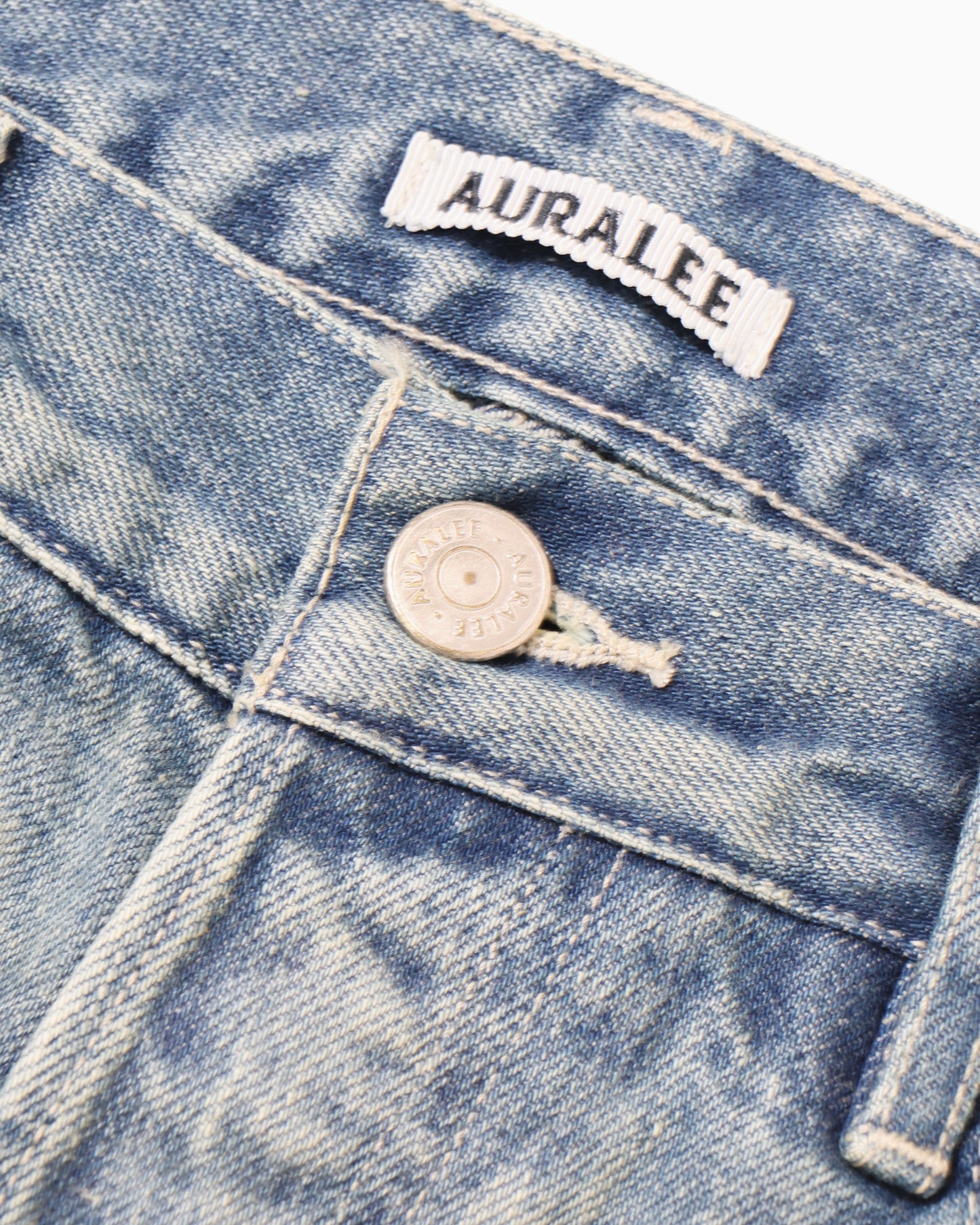 SELVEDGE FADED HEAVY DENIM WIDE PANTS FADED INDIGO