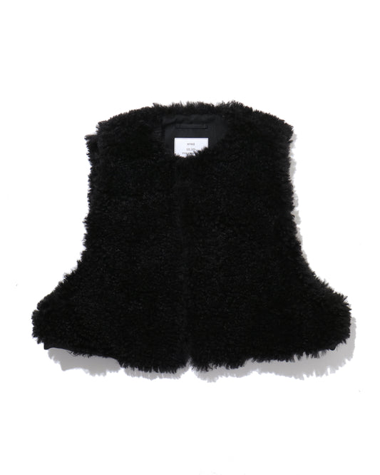 FAUX SHEARLING CROPPED VEST 17524