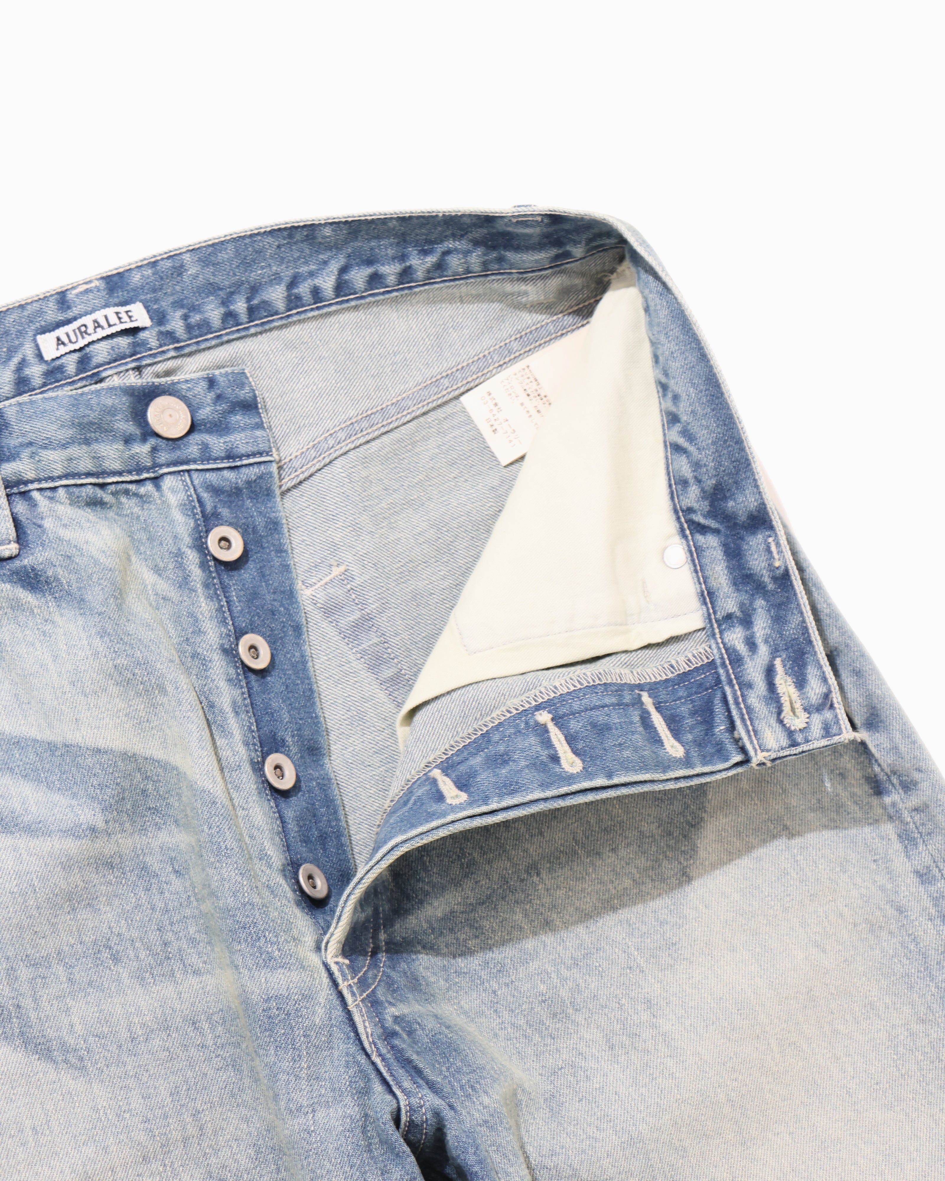 SELVEDGE FADED HEAVY DENIM WIDE PANTS FADED INDIGO – TIME AFTER TIME