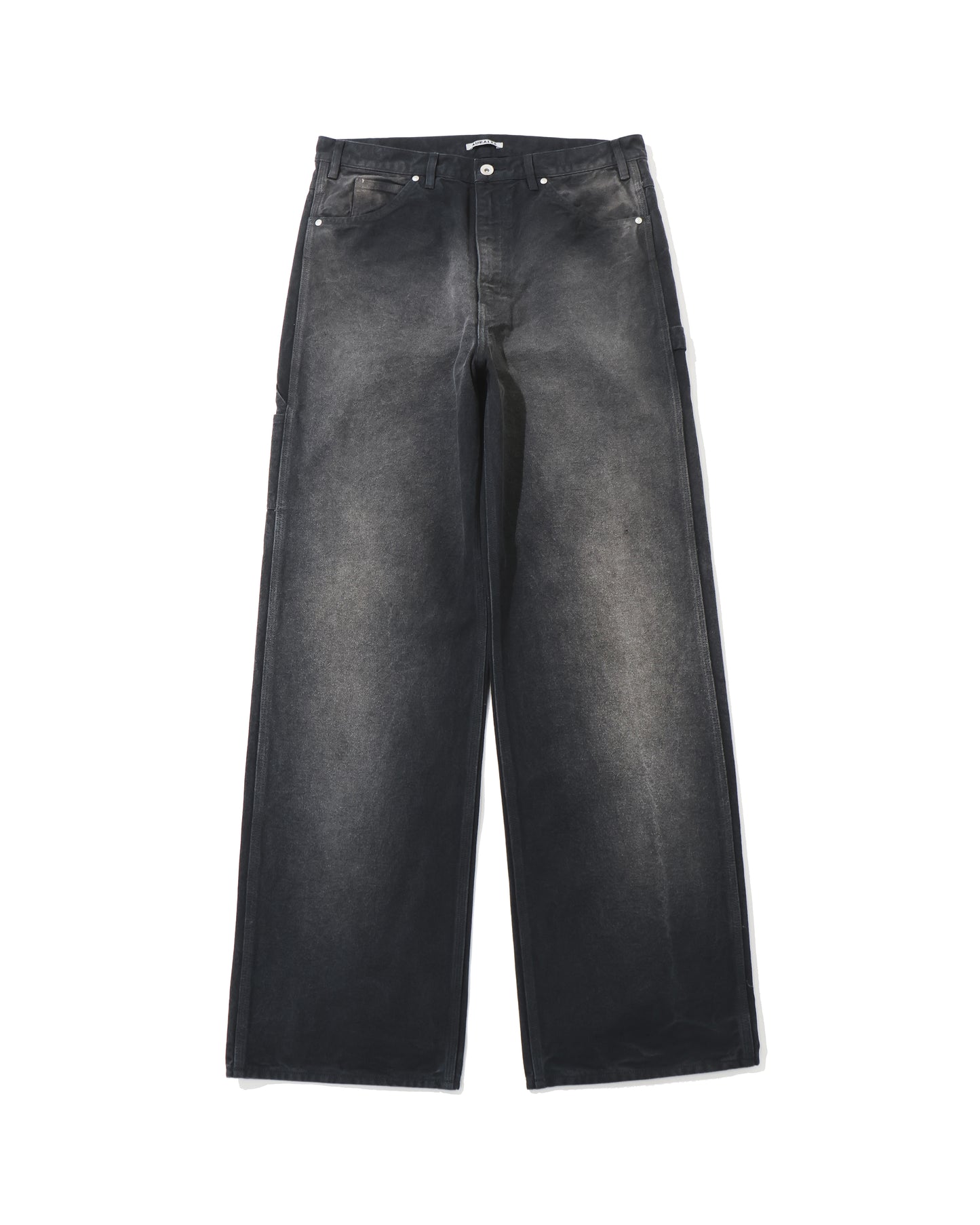 PRODUCT DYED ORGANIC COTTON DUCK PAINTER PANTS FADED BLACK