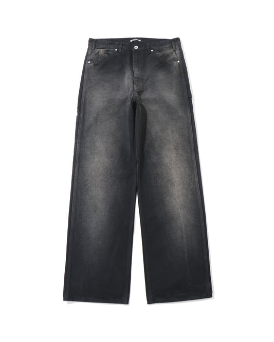 PRODUCT DYED ORGANIC COTTON DUCK PAINTER PANTS FADED BLACK