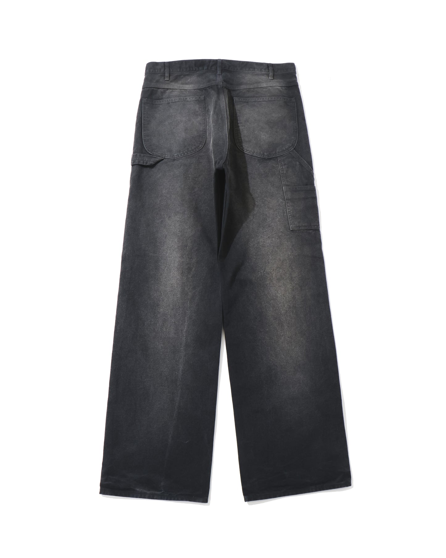 PRODUCT DYED ORGANIC COTTON DUCK PAINTER PANTS FADED BLACK