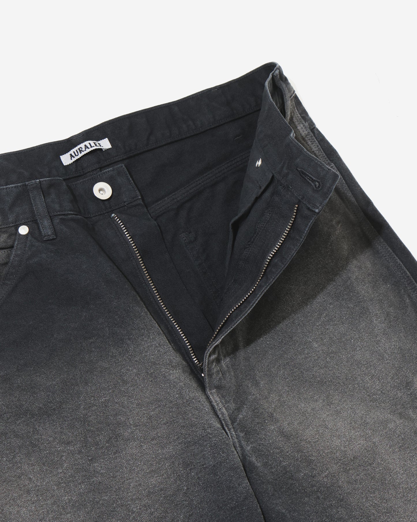 PRODUCT DYED ORGANIC COTTON DUCK PAINTER PANTS FADED BLACK