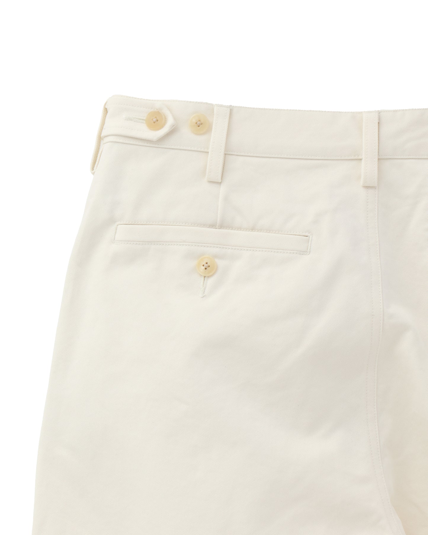 WASHED FINX CHINO ONE-TUCK PANTS IVORY WHITE