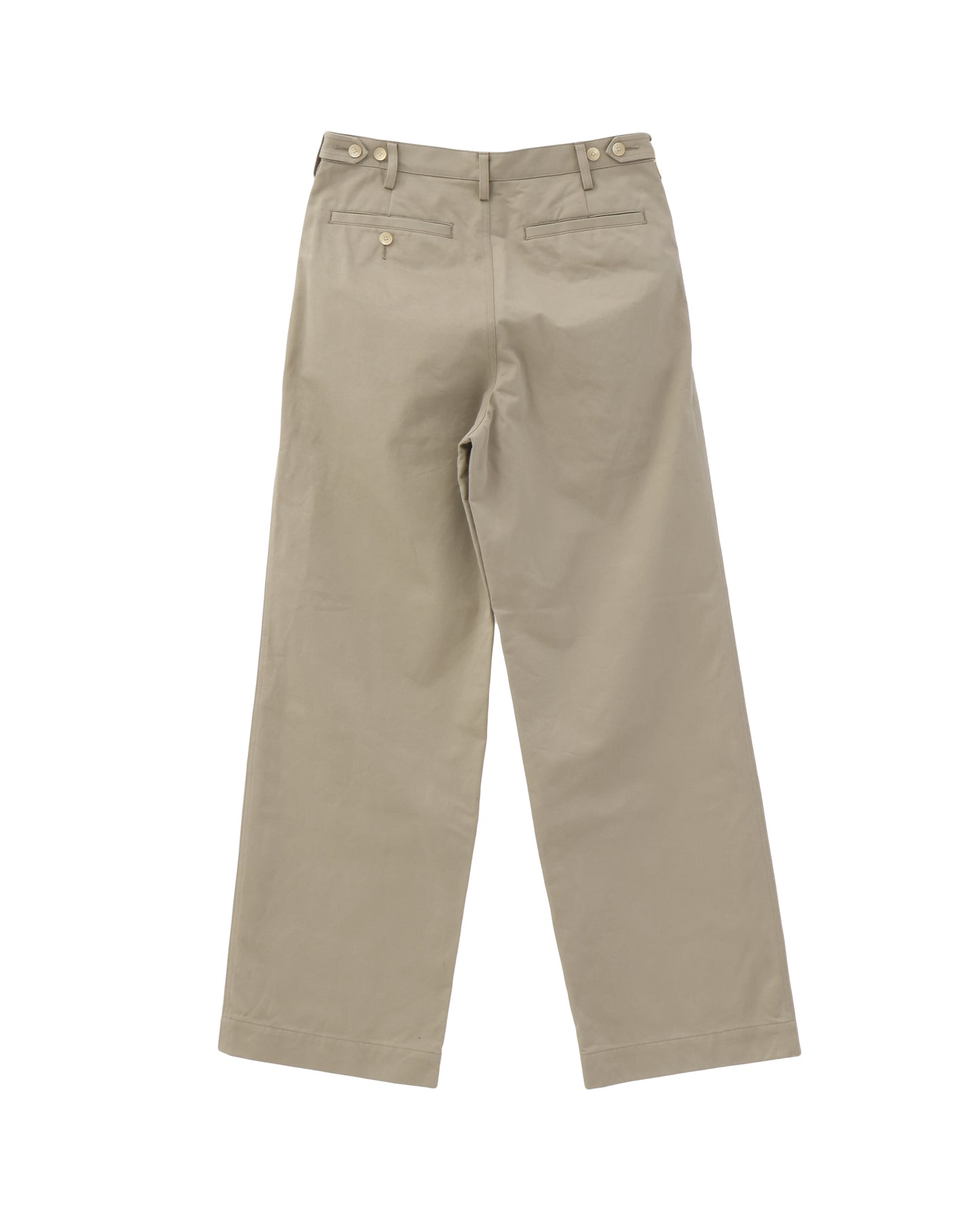 WASHED FINX CHINO ONE-TUCK PANTS LIGHT KHAKI