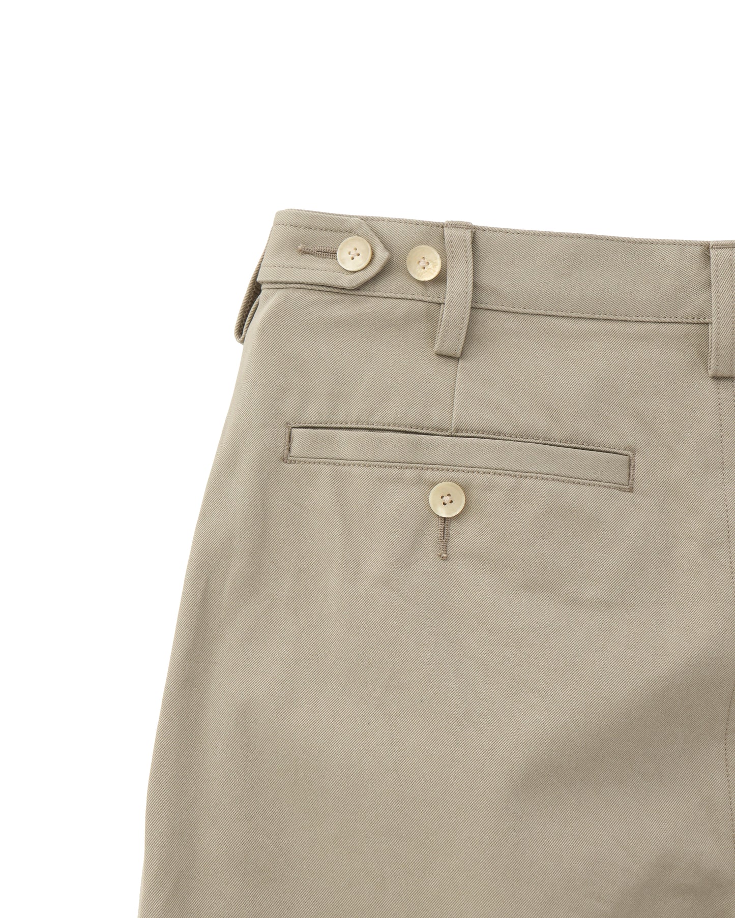 WASHED FINX CHINO ONE-TUCK PANTS LIGHT KHAKI