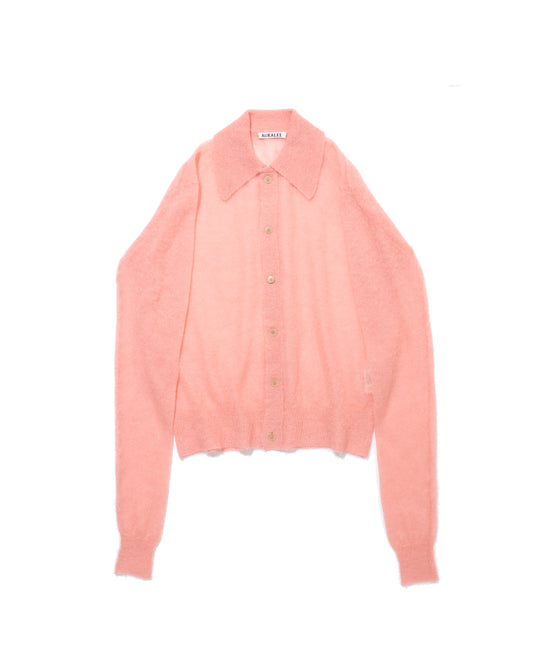 KID MOHAIR SHEER KNIT CARDGAN