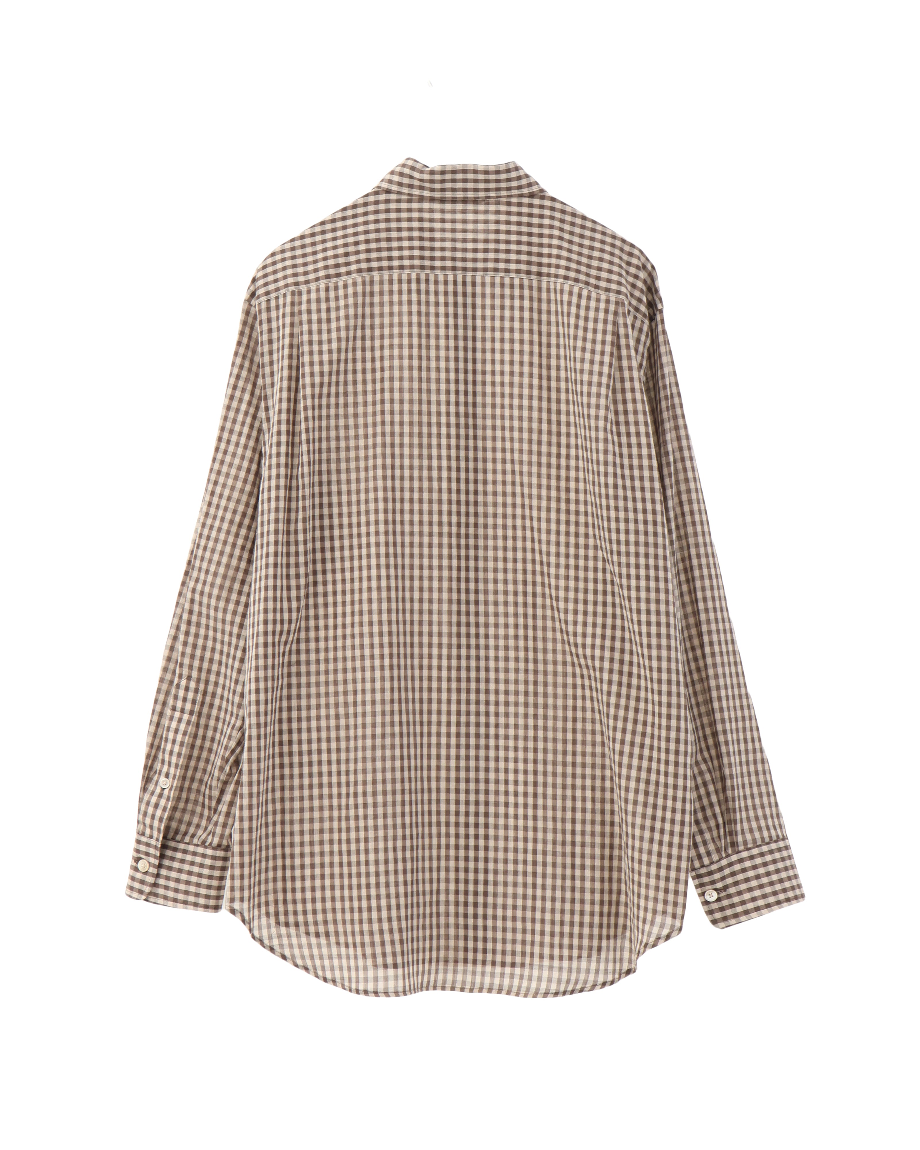 AIRY LIGHT COTTON CHECK BIG SHIRT - AURALEE Official Website