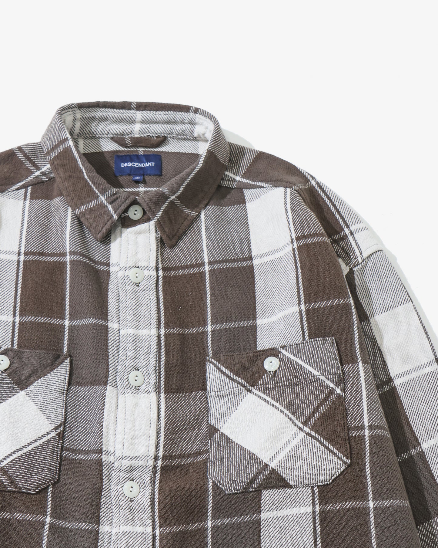 VANNING PLAID LS SHIRT  BROWN