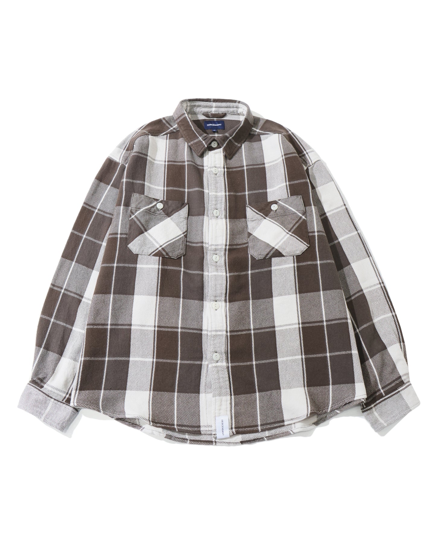 VANNING PLAID LS SHIRT  BROWN